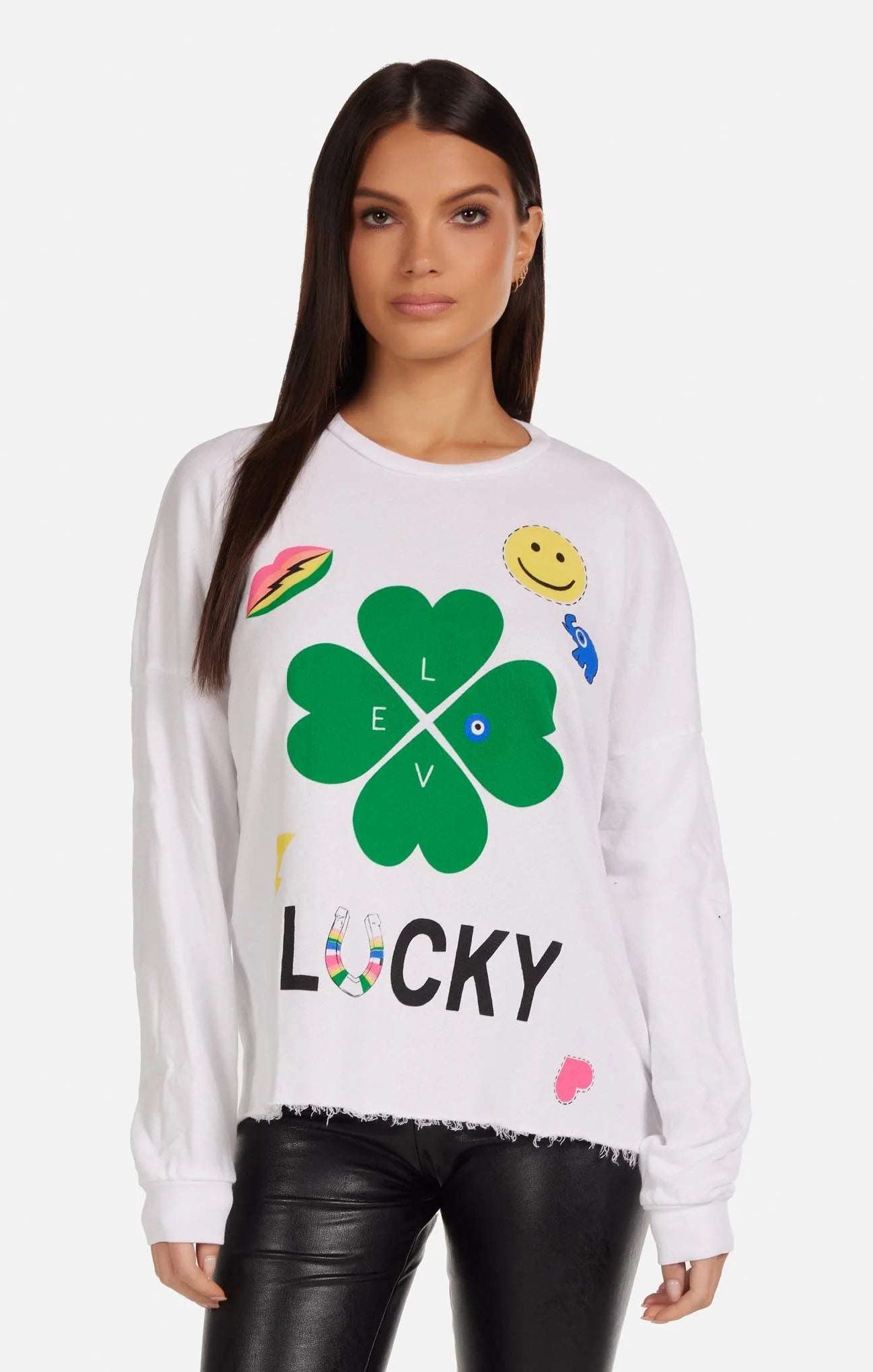 Lauren Moshi Lee Lucky Clover Sweater Sweater by Lauren Moshi as seen on celebrities