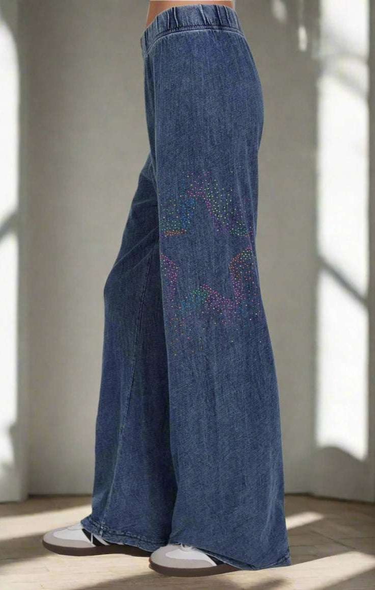 Lauren Moshi Martina Neon Stud Starburst Trousers Joggers by Lauren Moshi as seen on celebrities