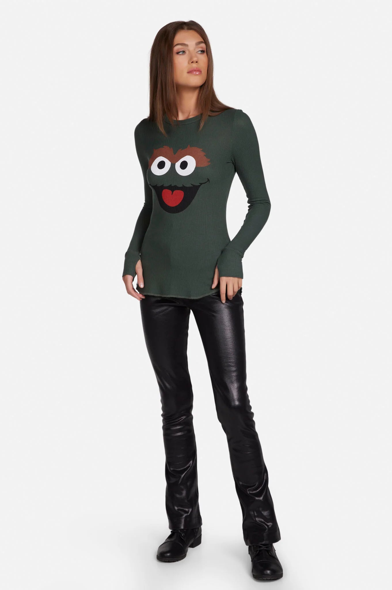 Lauren Moshi McKinley Oscar The Grouch Long Sleeved Tee T-Shirt by Lauren Moshi as seen on celebrities