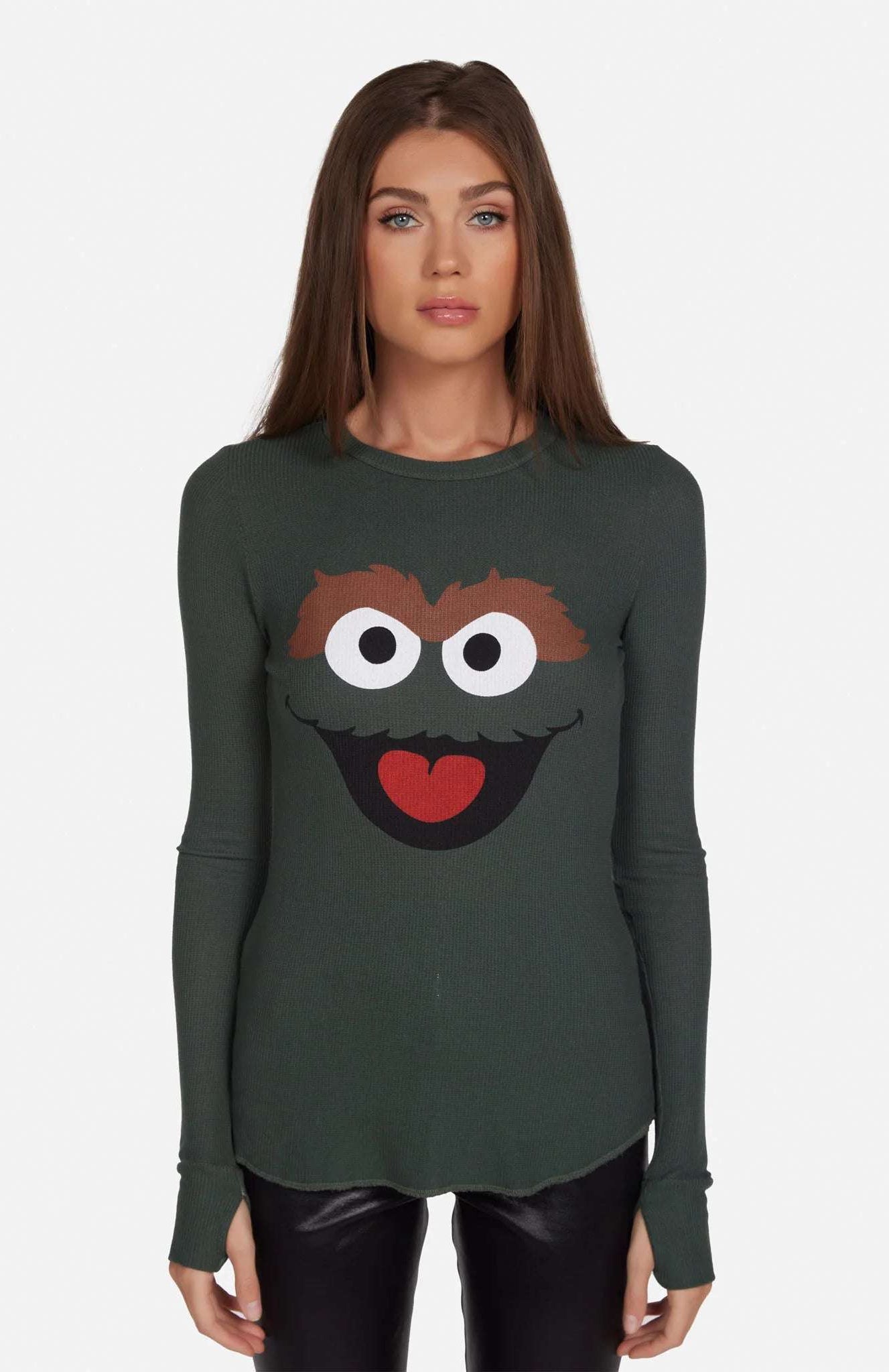 Lauren Moshi McKinley Oscar The Grouch Long Sleeved Tee T-Shirt by Lauren Moshi as seen on celebrities
