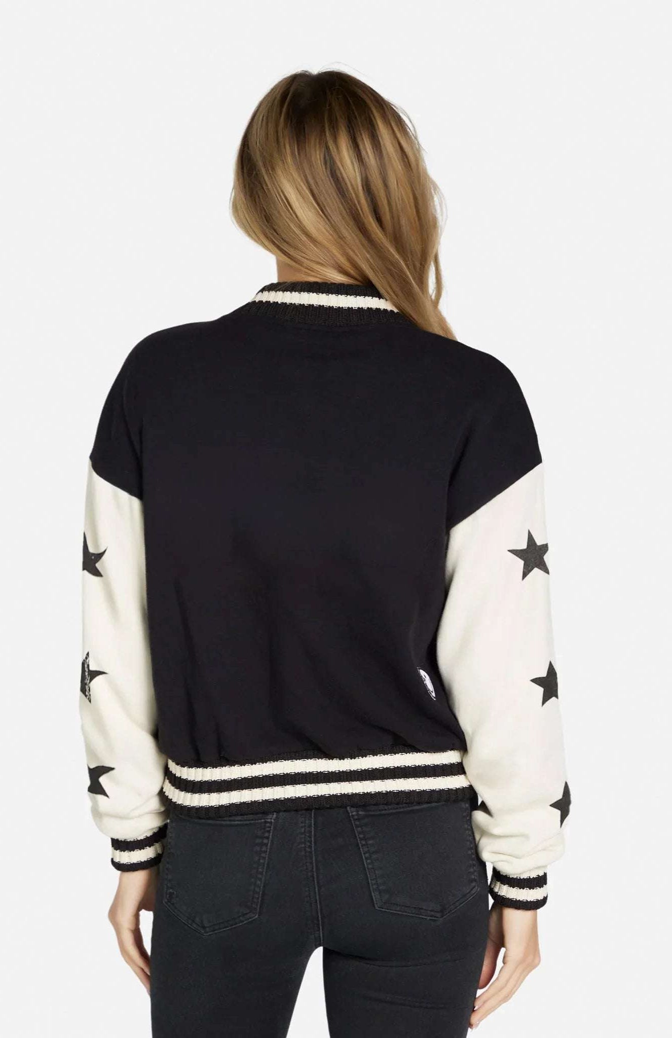 Lauren Moshi Taissa Stars Zip Jacket Zip Up Hoodie by Lauren Moshi as seen on celebrities