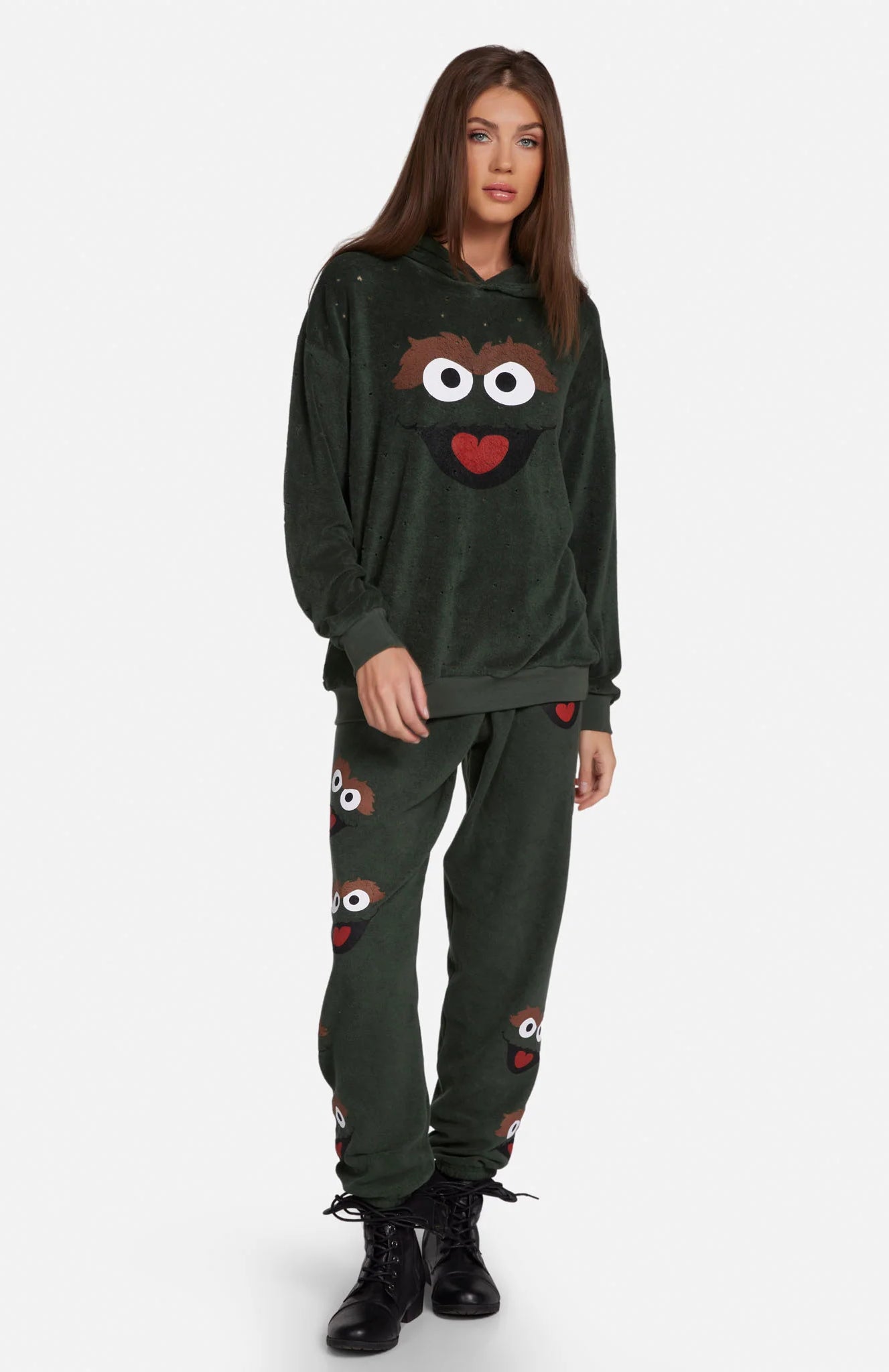 Lauren Moshi Tanzy Oscar The Grouch Joggers Jogging Pants by Lauren Moshi as seen on celebrities