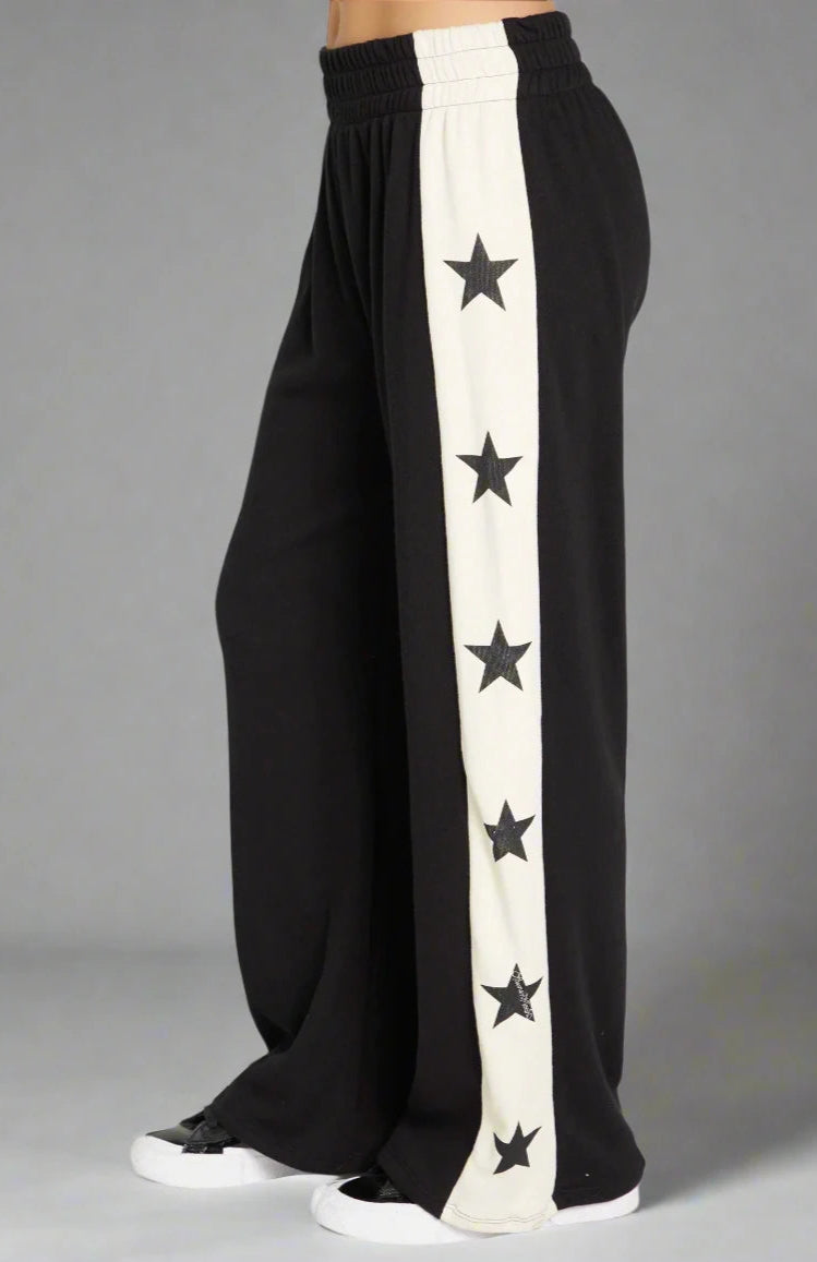 Lauren Moshi Tawny Stars Wide Leg Pants Sweatpants by Lauren Moshi as seen on celebrities