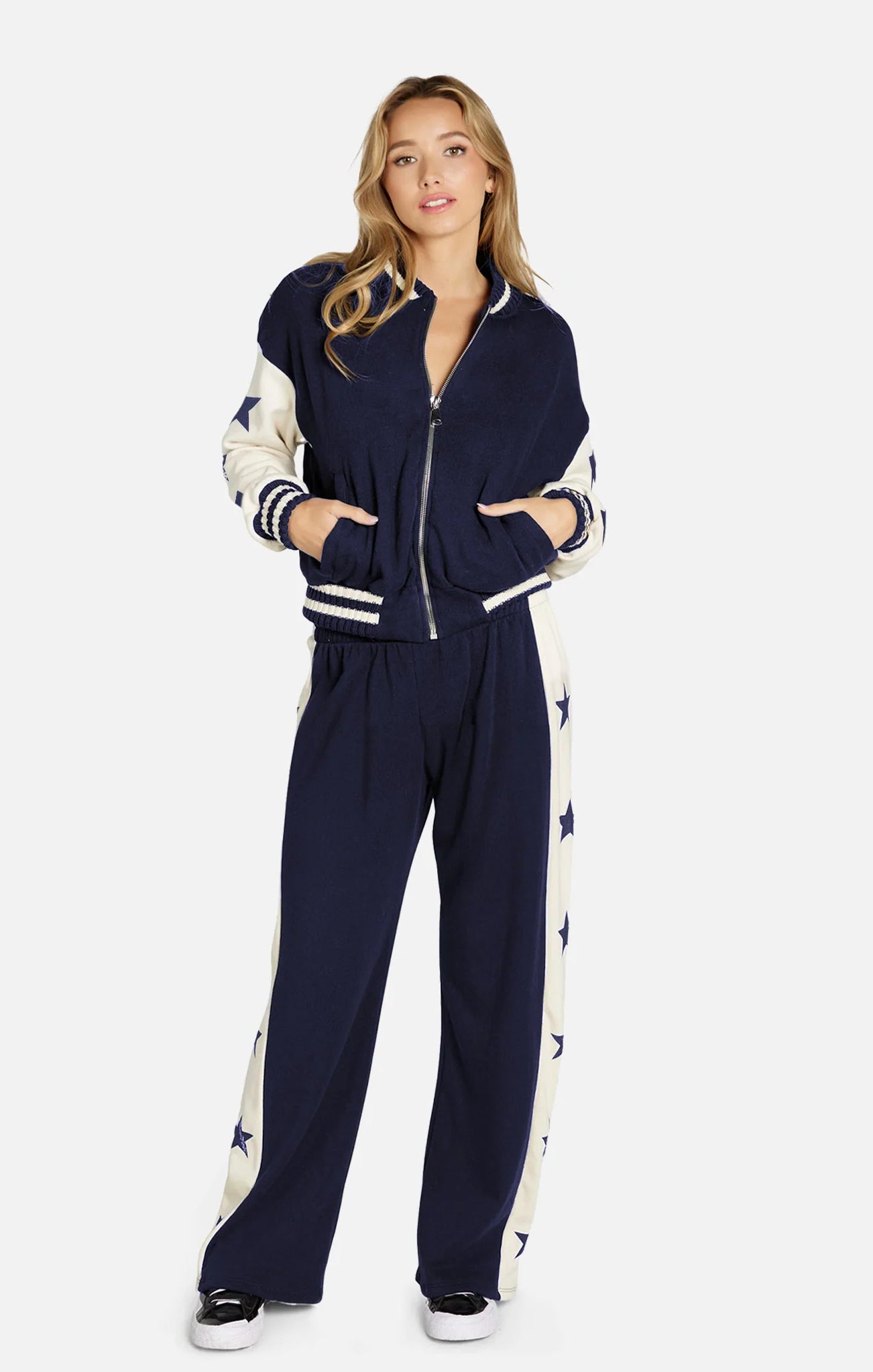 Lauren Moshi Tawny Stars Wide Leg Pants Sweatpants by Lauren Moshi as seen on celebrities