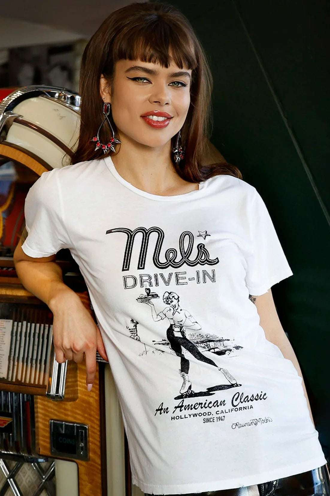 Lauren Moshi Wolf Mels Drive-In T-Shirt T-Shirt by Lauren Moshi as seen on celebrities