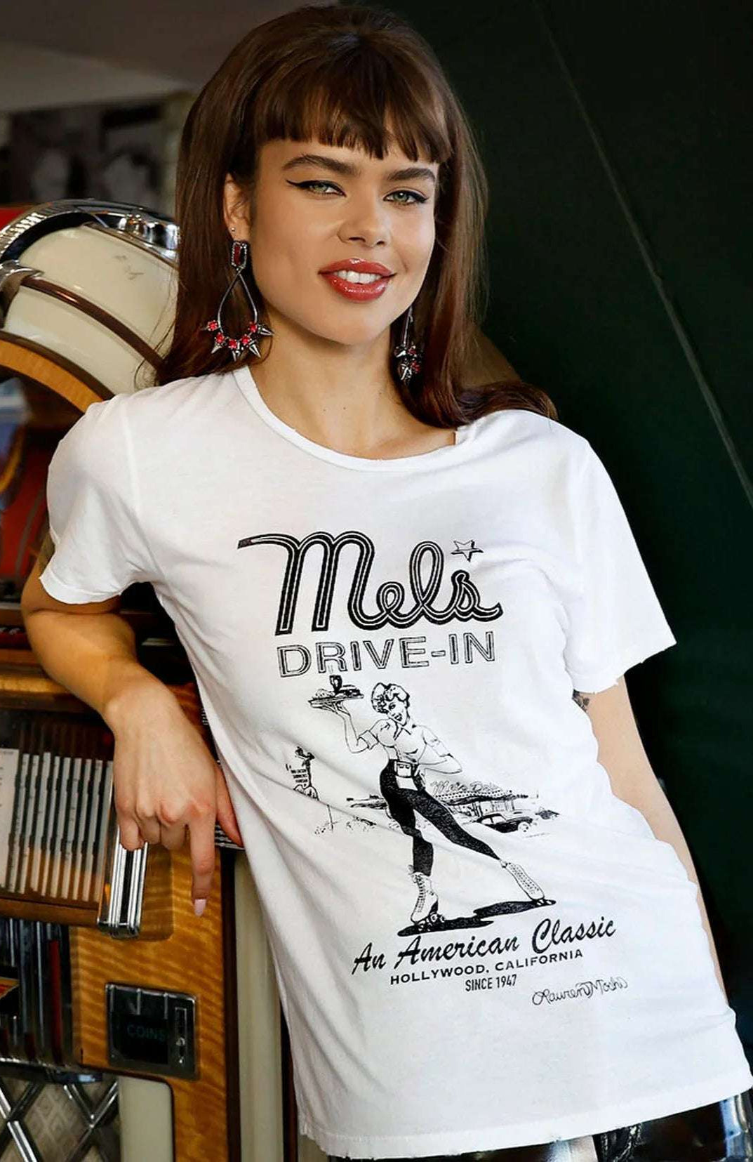 Lauren Moshi Wolf Mels Drive-In T-Shirt T-Shirt by Lauren Moshi as seen on celebrities
