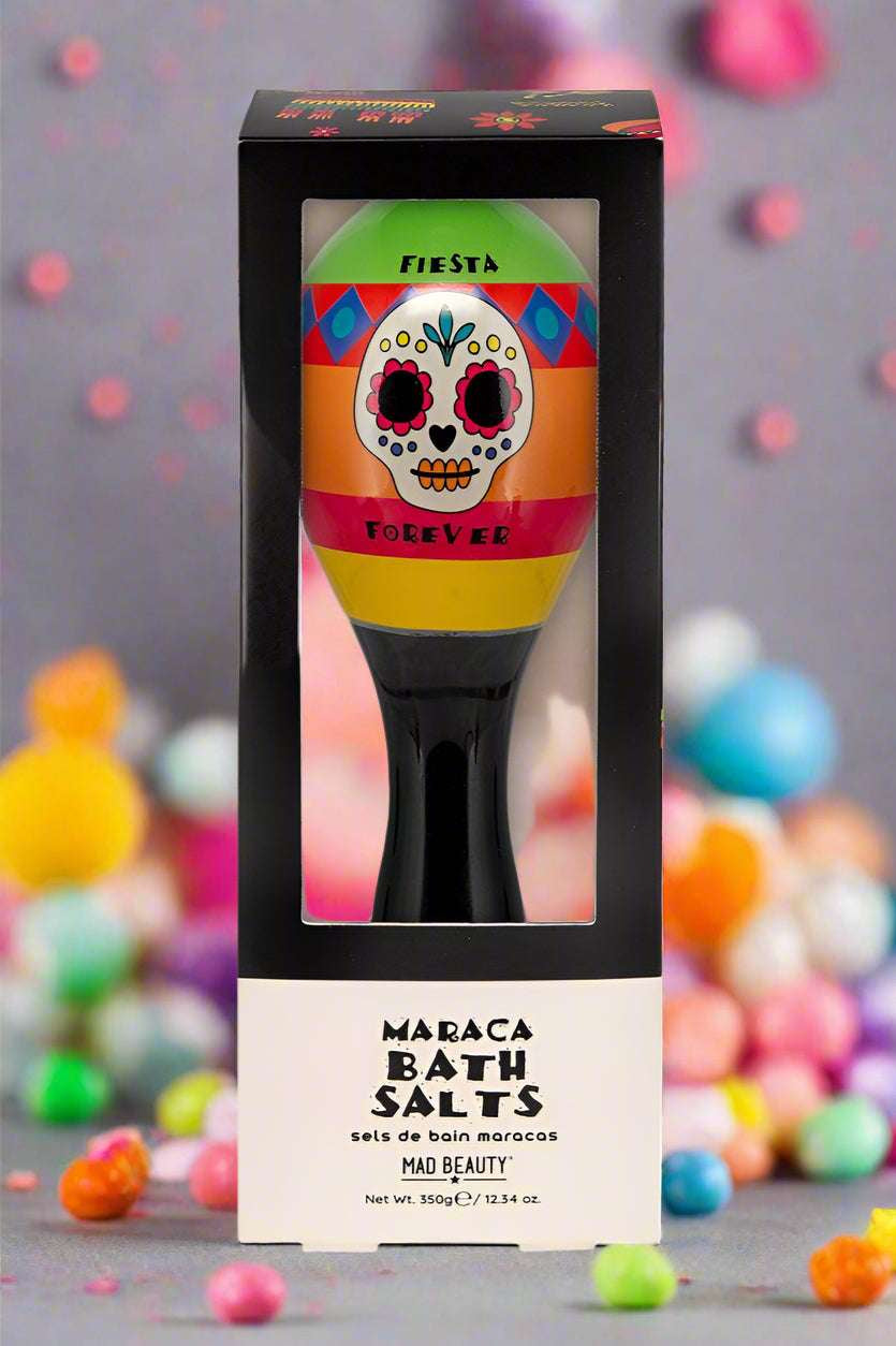 MAD Beauty Fiesta Forever Bath & Body Salts Maraca Bath Bombs by Mad Beauty as seen on celebrities