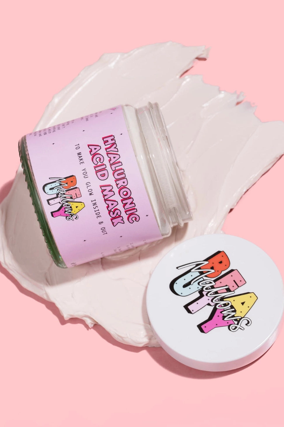 Mallows Beauty Hyaluronic Acid Pink Clay Face Mask Beauty Kit by Mallows Beauty as seen on celebrities