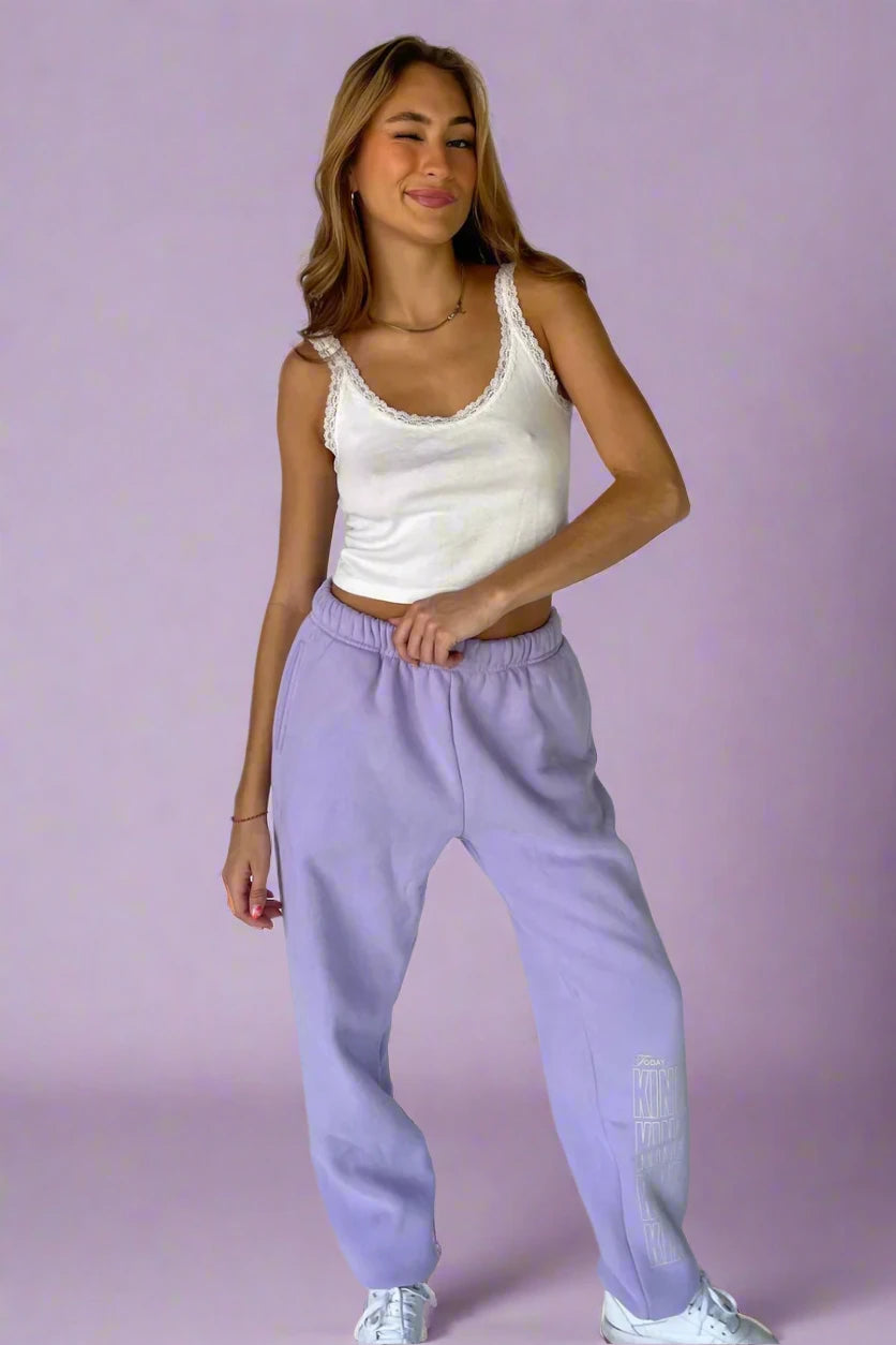 Mayfair Choose Kindness Sweatpants as seen on Catherine Tyldesley Sweatpants by The Mayfair Group as seen on celebrities