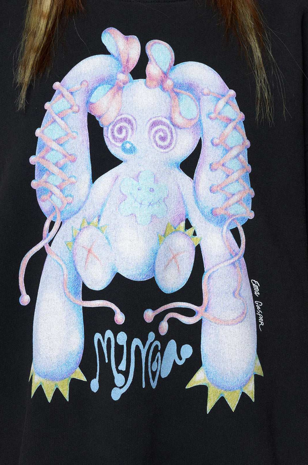 Minga London x Ema Gaspar Bunny Graphic Sweatshirt Sweater by Minga London as seen on celebrities