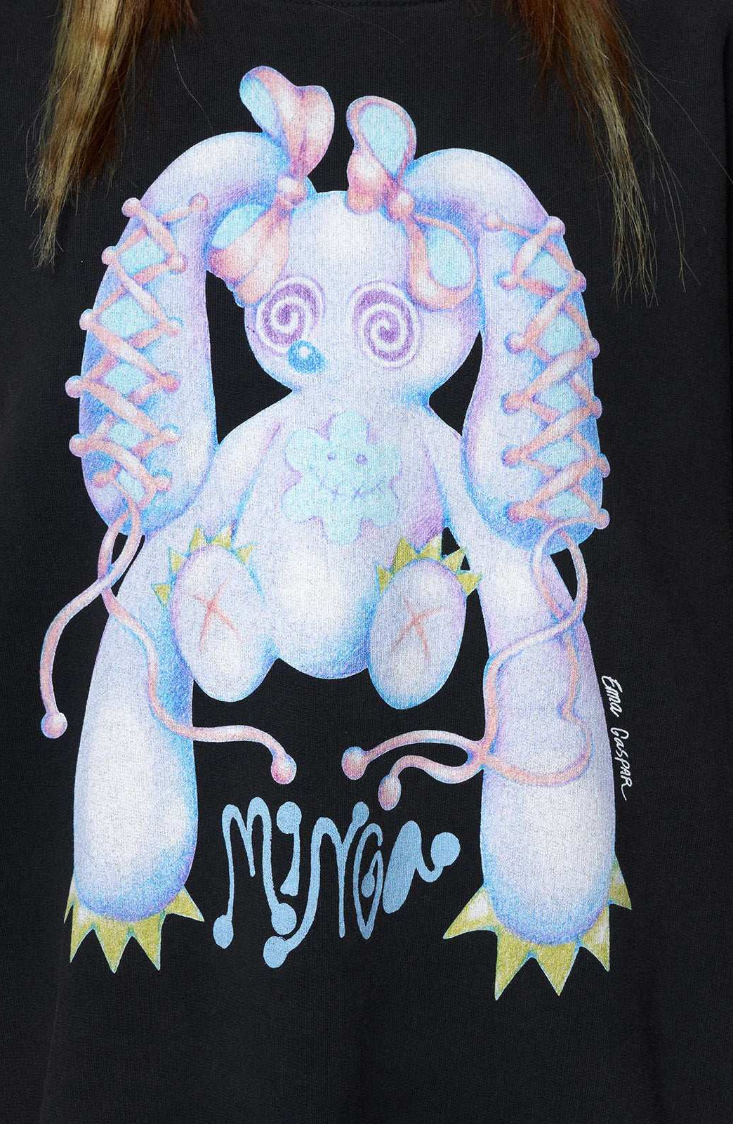 Minga London x Ema Gaspar Bunny Graphic Sweatshirt Sweater by Minga London as seen on celebrities
