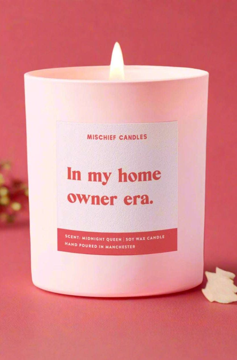 Mischief Candles New Home Gift Funny New Home Gift Candle Home Owner Era Candles by Mischief Candles as seen on celebrities
