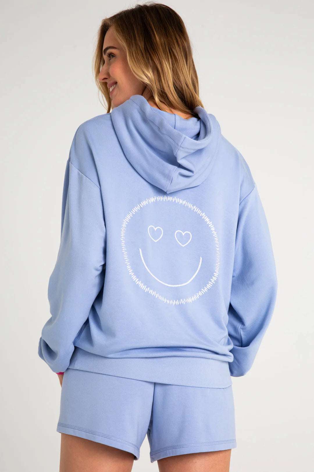 PJ Salvage Choose Happy Long Sleeve Hooded Top Hooded Sweatshirt by PJ Salvage as seen on celebrities