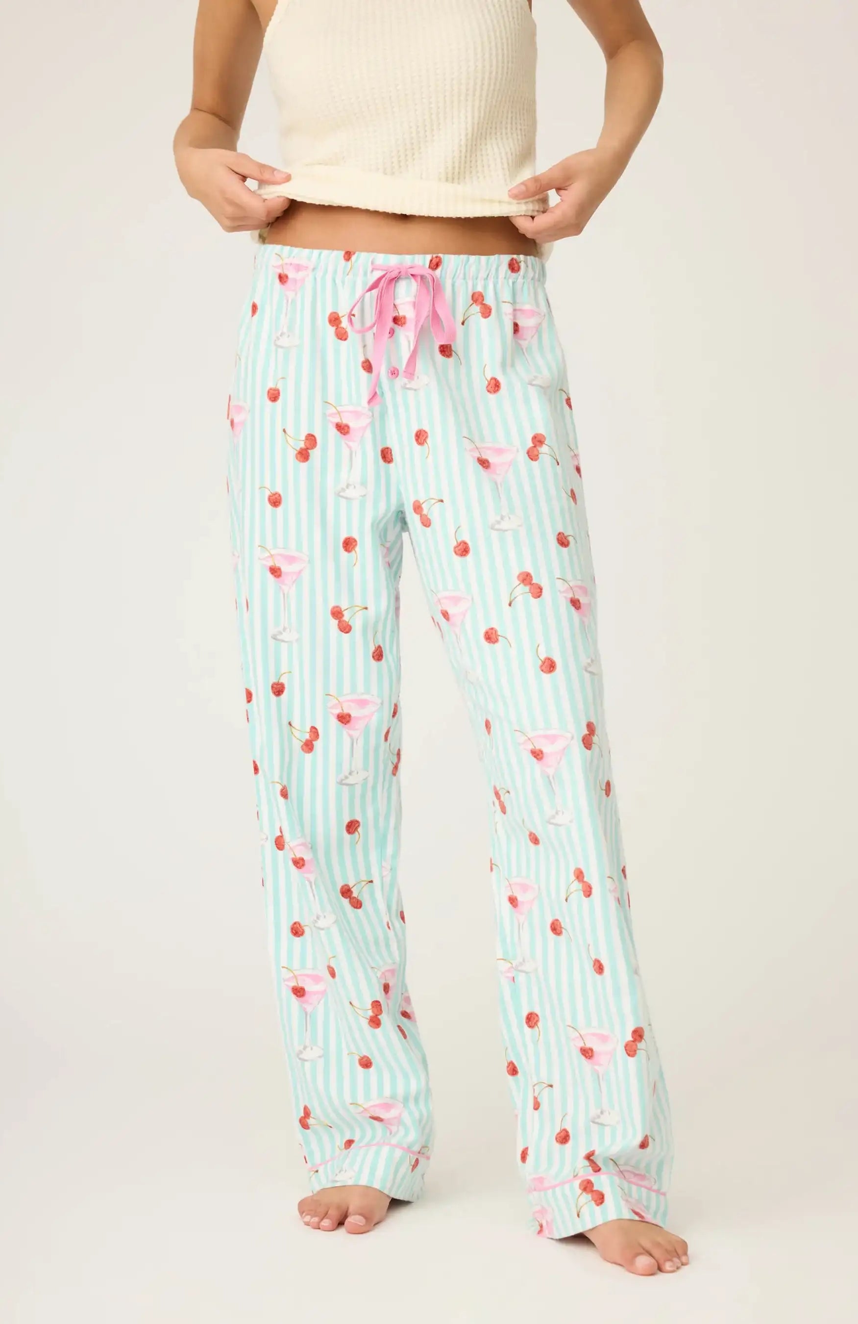 Shop PJ Salvage Ma Cherie Cherry Print Flannel PJ Pants Online