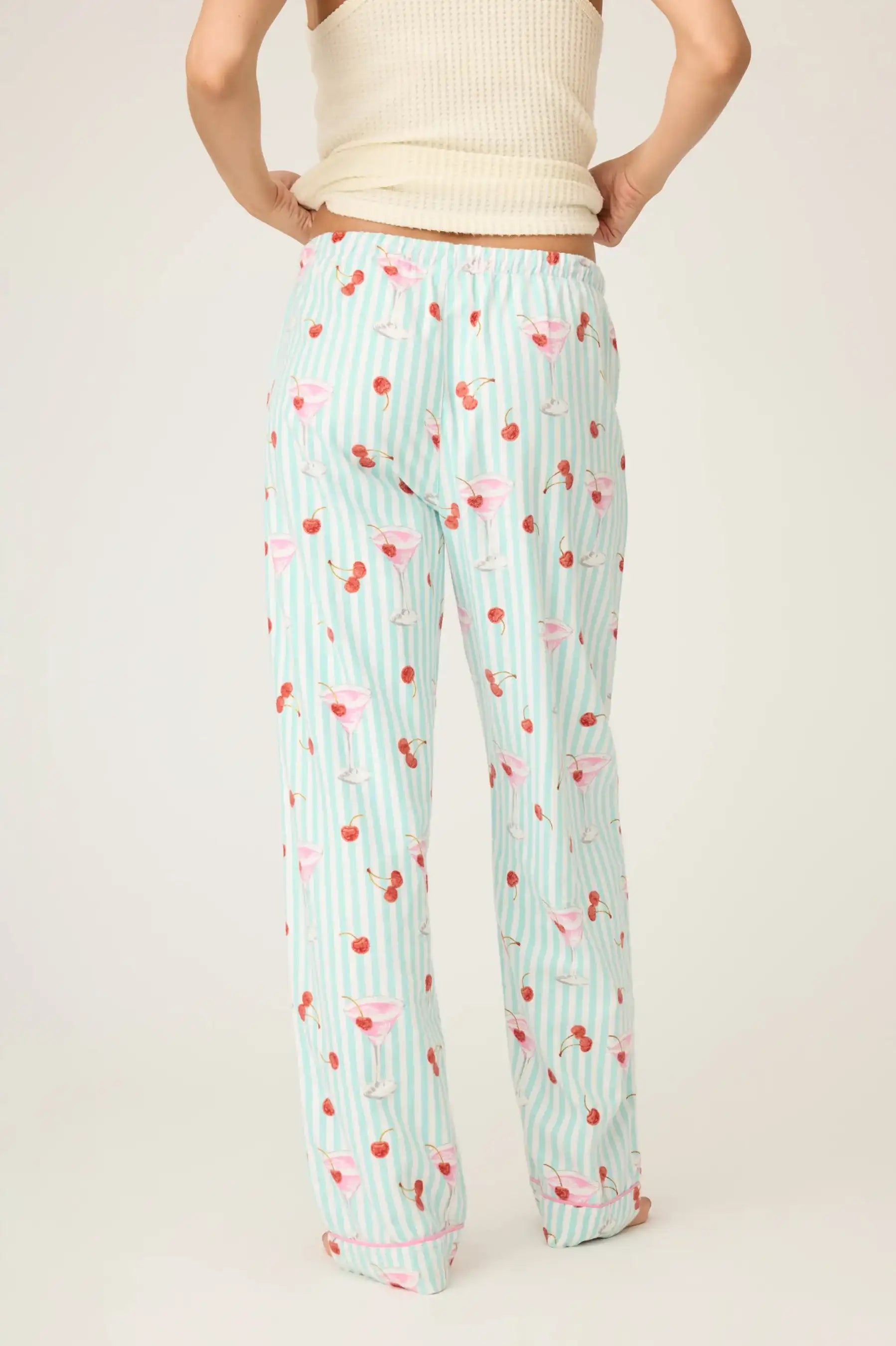 PJ Salvage Ma Cherie Cherry Print Flannel PJ Pants