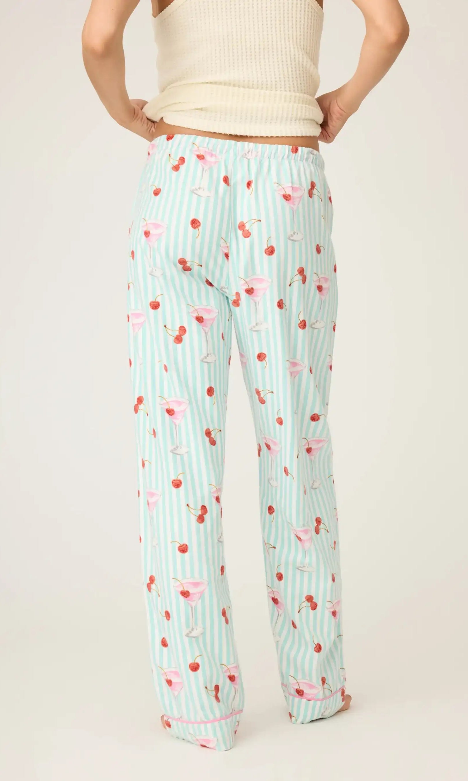 PJ Salvage Ma Cherie Cherry Print Flannel PJ Pants