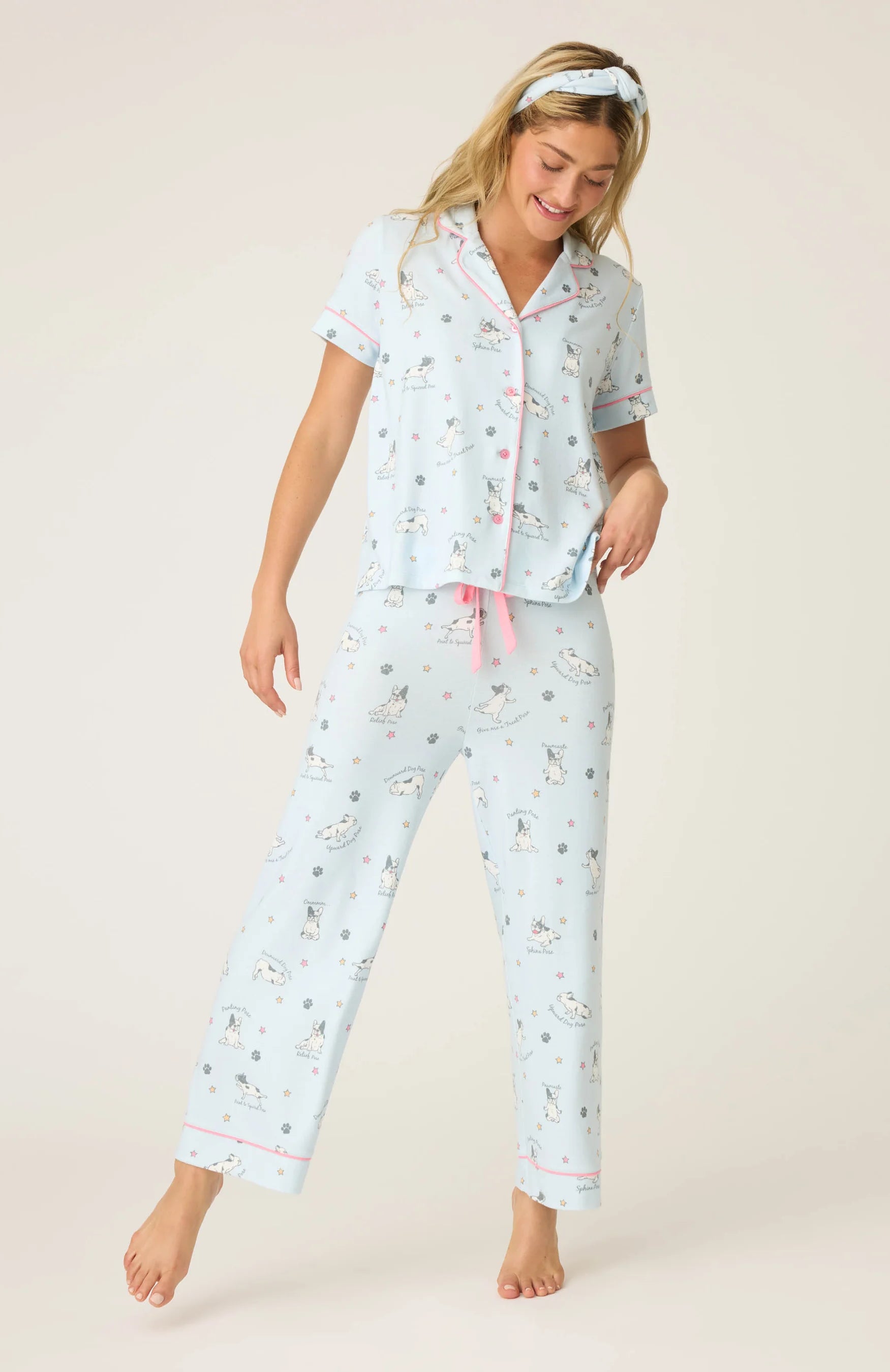 PJ Salvage Paws & Breathe Dog Print 3-Piece PJ Set