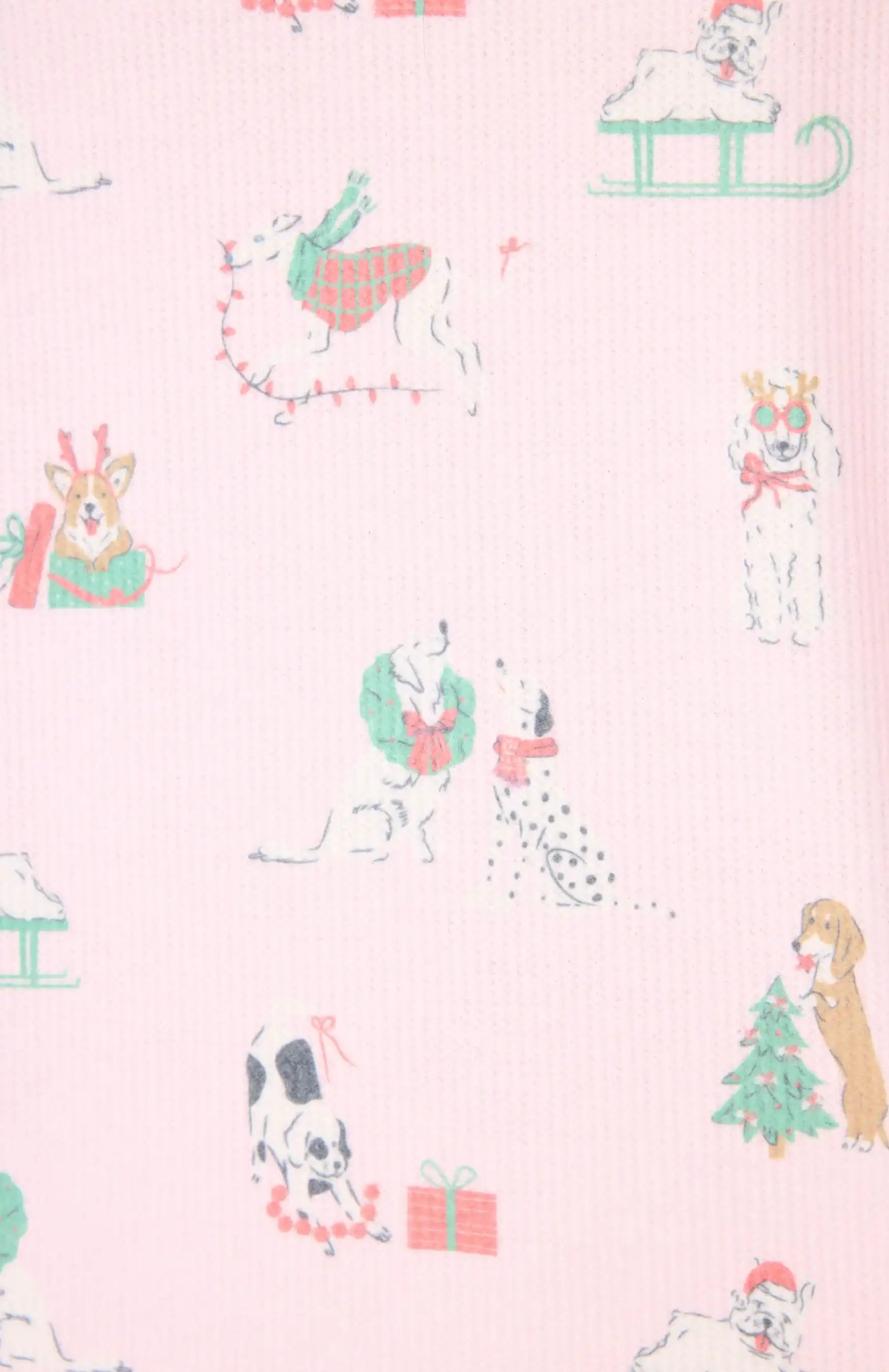 PJ Salvage Peace & Pawlidays Dog Print PJ Top