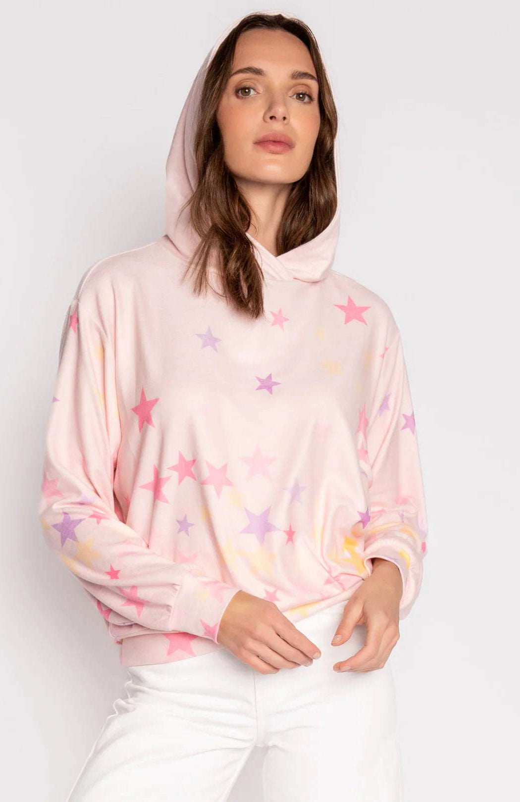 PJ Salvage Peach Party Star Hoodie Hoodie by PJ Salvage as seen on celebrities