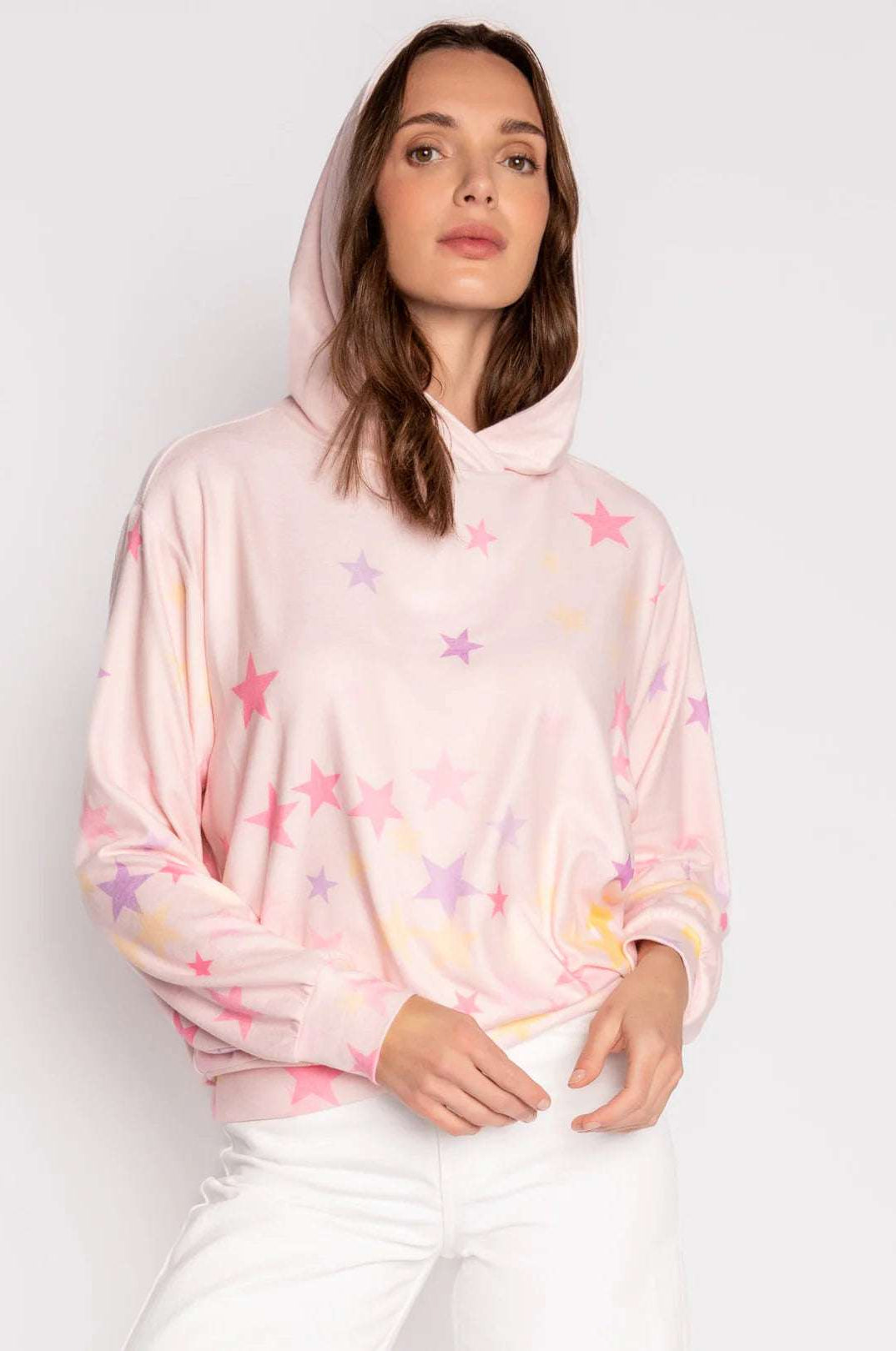 PJ Salvage Peach Party Star Hoodie Hoodie by PJ Salvage as seen on celebrities