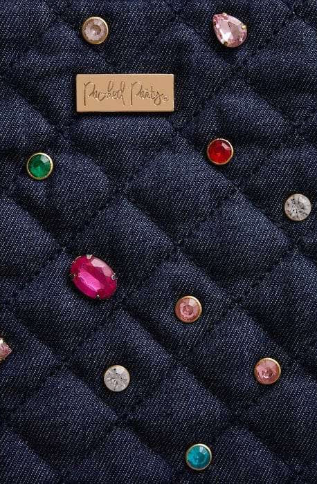 Packed Party Back to Fun Denim Everything Pouch Clutch Bag by Packed Party as seen on celebrities