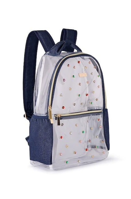 Packed Party Back to Fun Denim & Gems Backpack Backpack by Packed Party as seen on celebrities