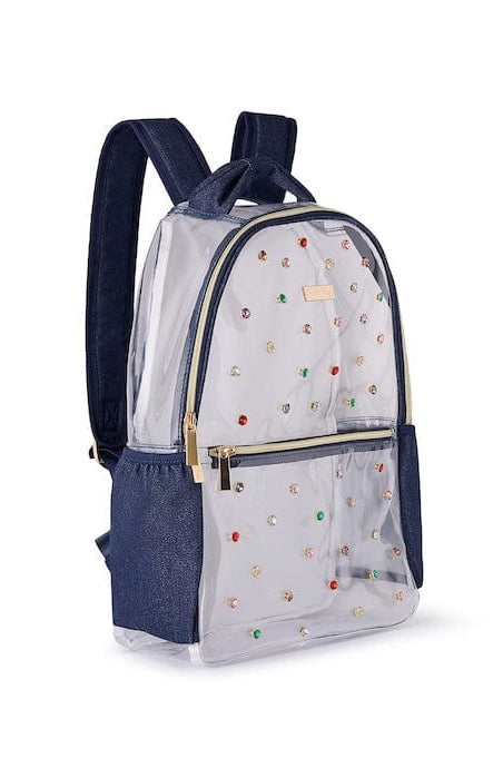 Packed Party Back to Fun Denim & Gems Backpack Backpack by Packed Party as seen on celebrities