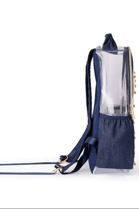 Packed Party Back to Fun Denim & Gems Backpack Backpack by Packed Party as seen on celebrities
