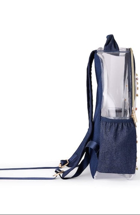 Packed Party Back to Fun Denim & Gems Backpack Backpack by Packed Party as seen on celebrities