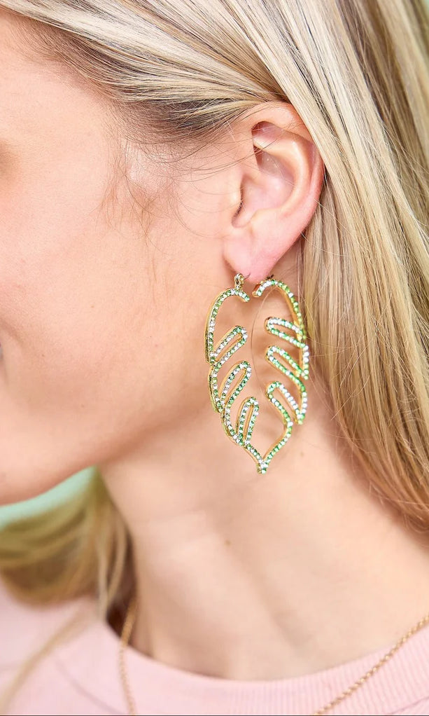 Shop Packed Party Palm Paradise Rhinestone Earrings Online