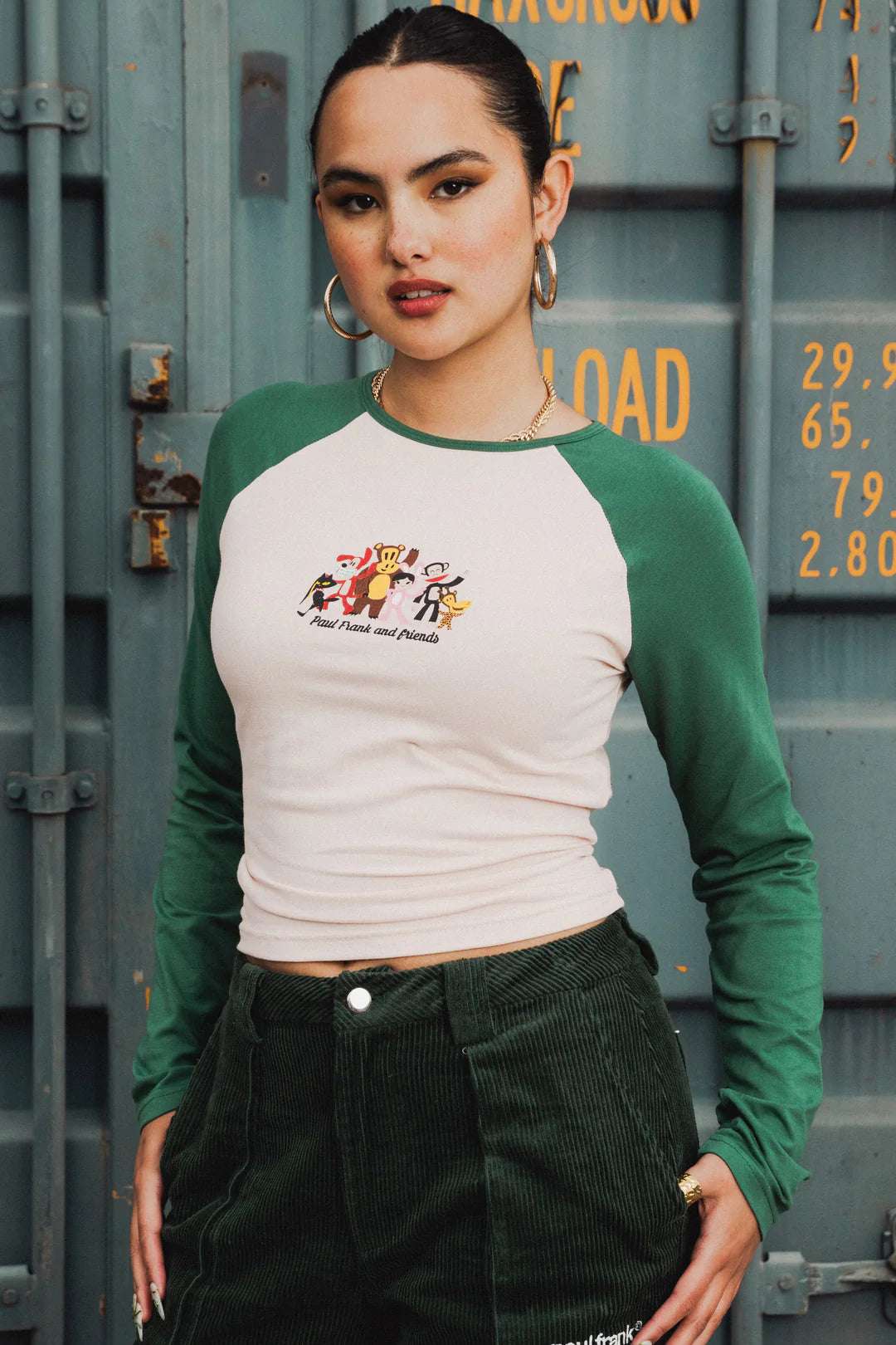 Paul Frank x Daisy Street Julius & Friends Long Sleeved Raglan Top Long Sleeved Top by Daisy Street as seen on celebrities