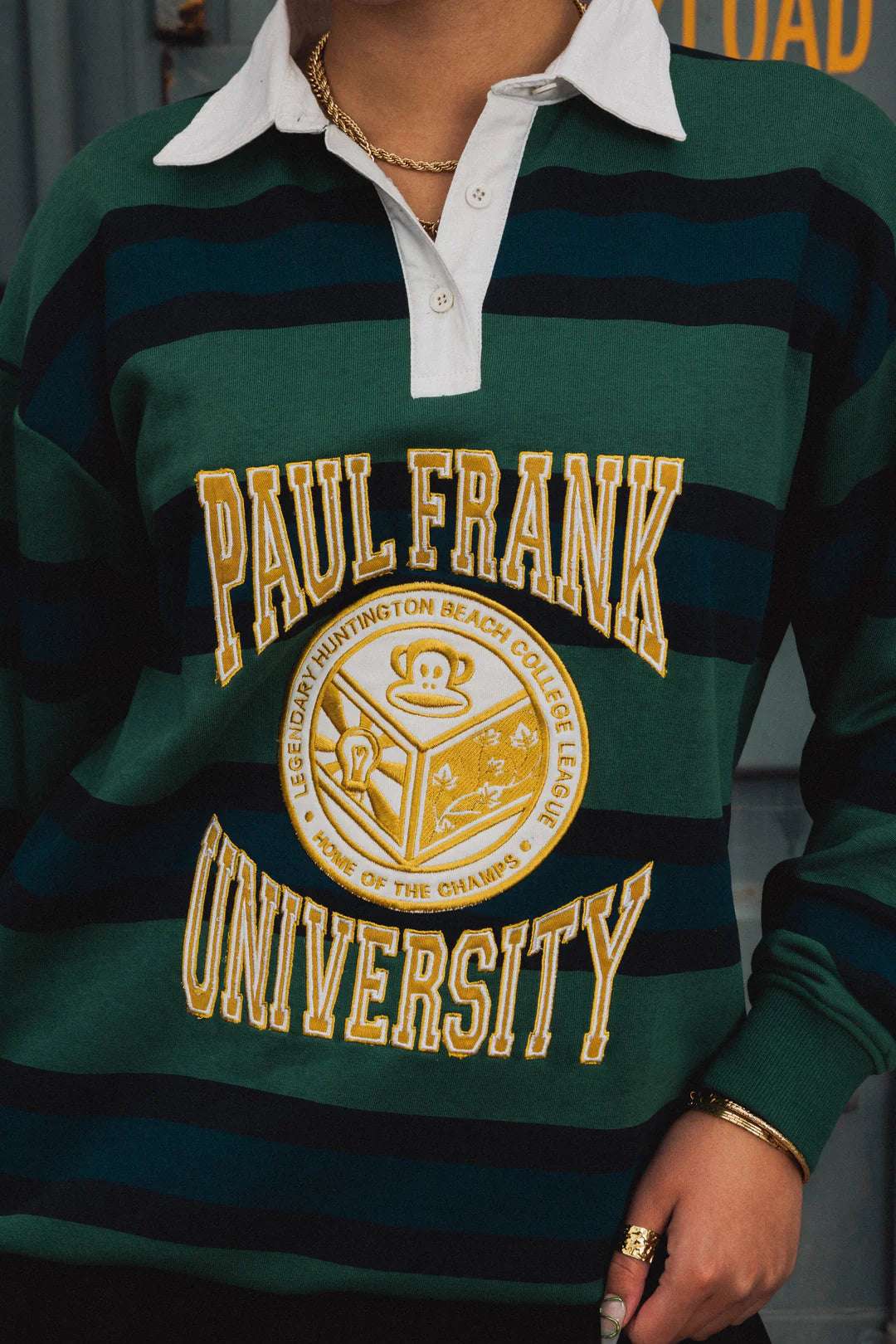 Paul Frank x Daisy Street Varsity Rugby Top Sweater by Daisy Street as seen on celebrities