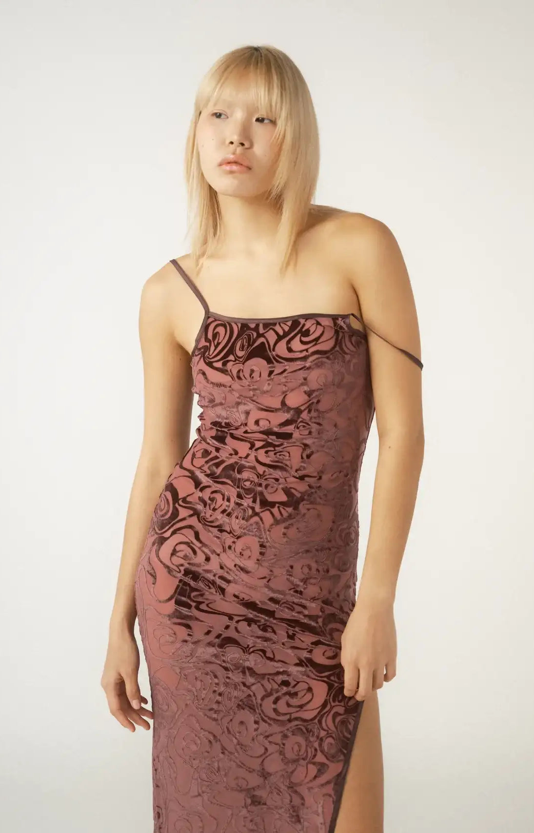 Pixie & Peach Devore Slip Dress