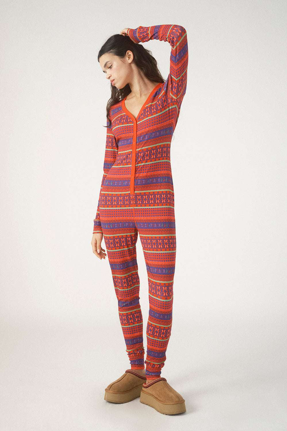 Pixie & Peach Fairisle Christmas Onesie
