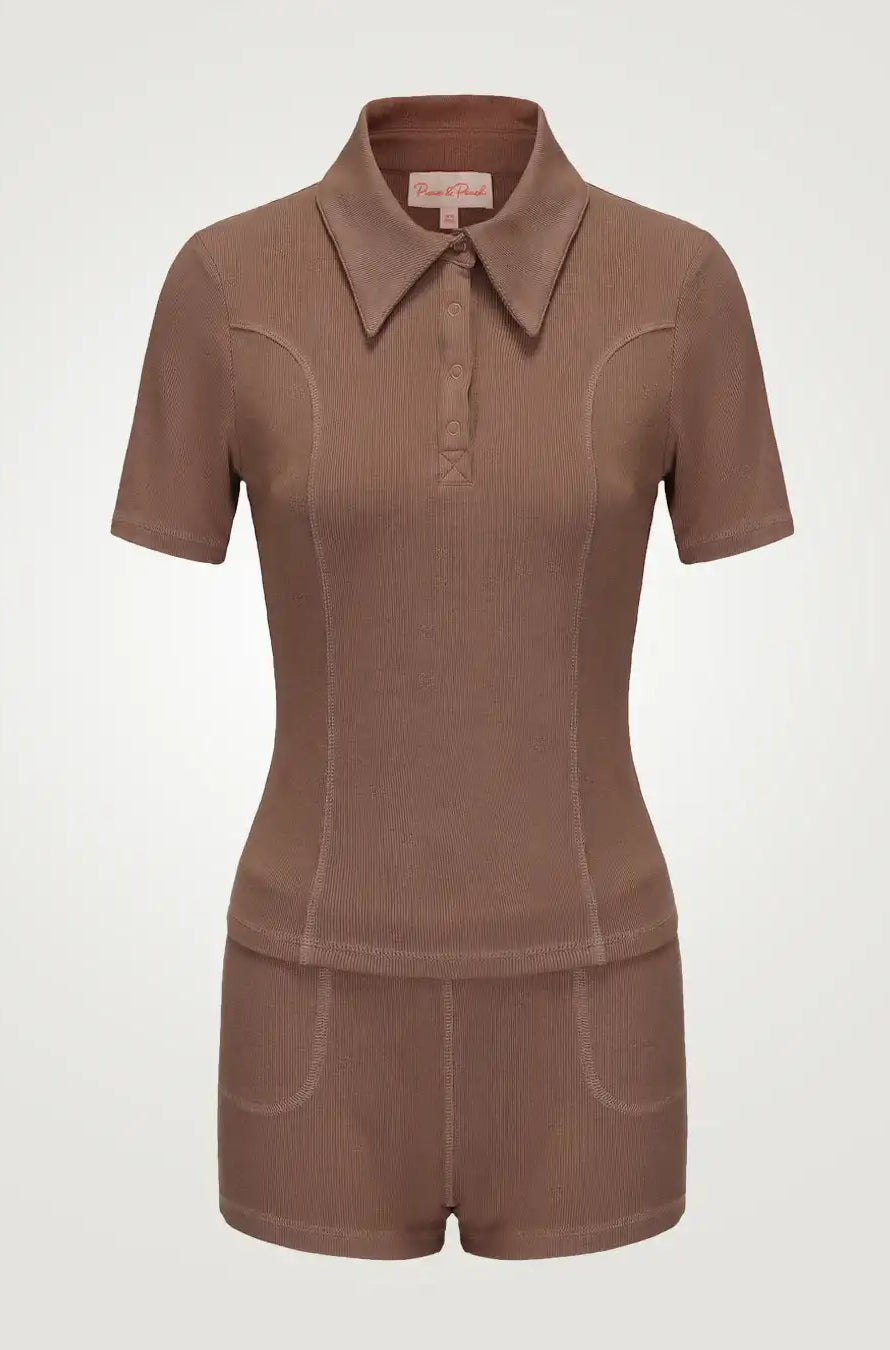 Pixie & Peach Peggy Rib Booty Short