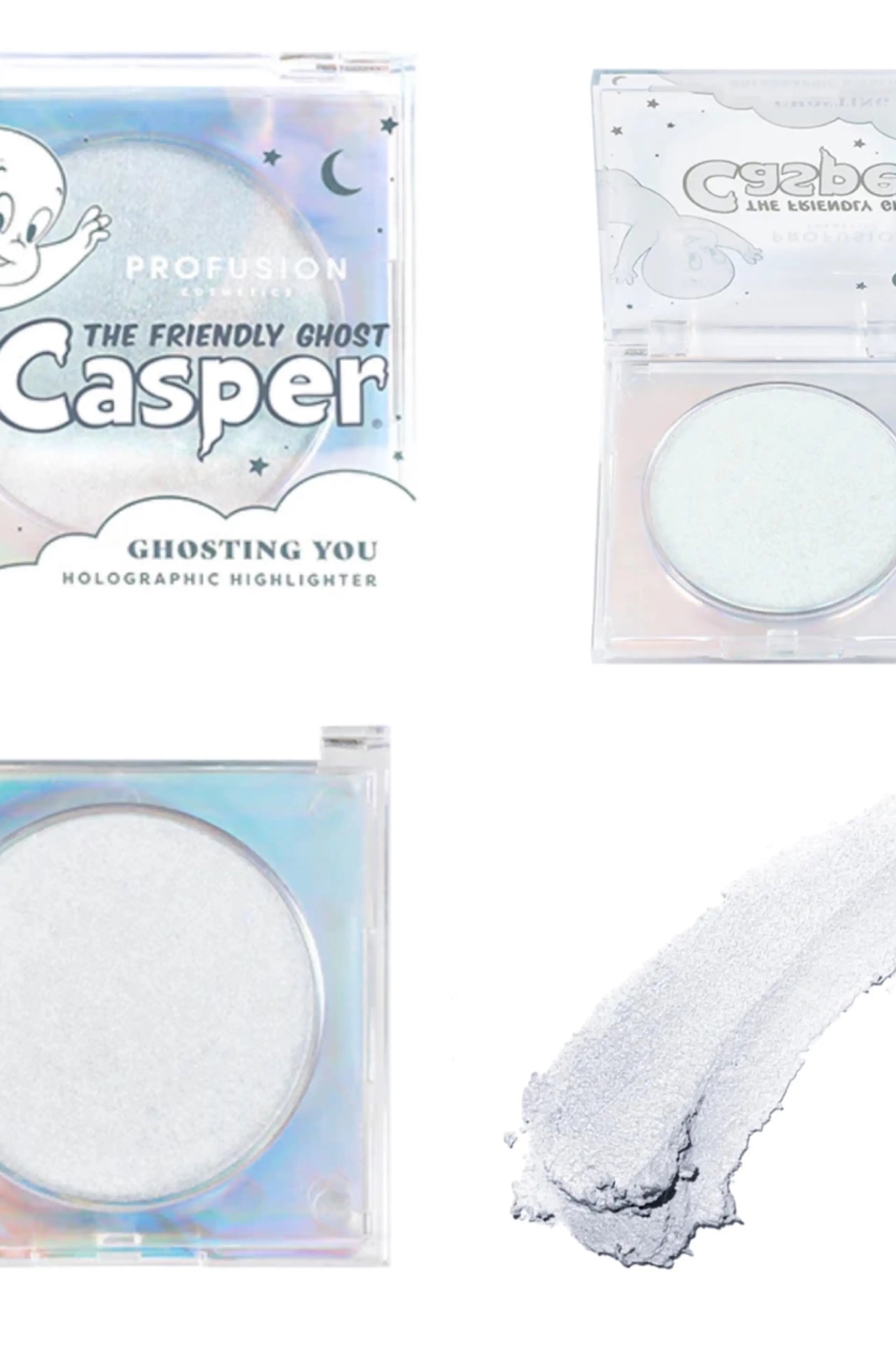Profusion Cosmetics Casper the Friendly Ghost Holographic Highlighter Makeup Brushes by Profusion Cosmetics as seen on celebrities