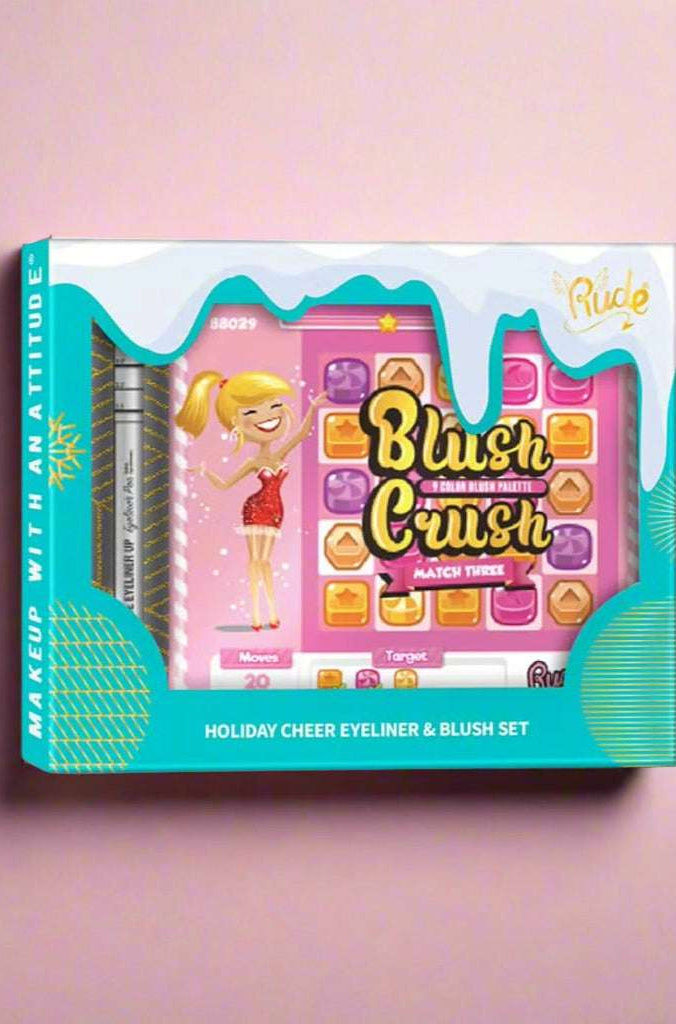 Rude Cosmetics Holiday Cheer Eyeliner & Blush Gift Set Beauty Kit by Rude Cosmetics as seen on celebrities