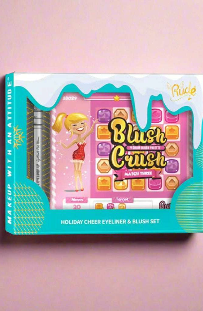 Rude Cosmetics Holiday Cheer Eyeliner & Blush Gift Set Beauty Kit by Rude Cosmetics as seen on celebrities