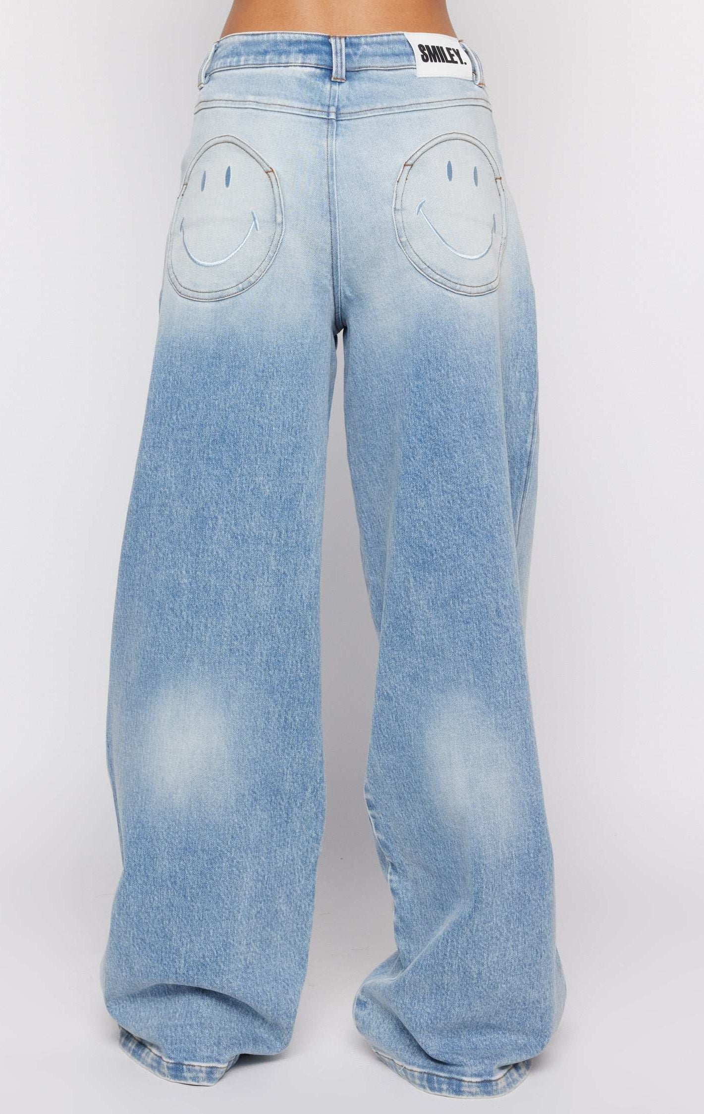 Samii Ryan x Smiley® Denim Jeans MOM Jeans by Samii Ryan as seen on celebrities