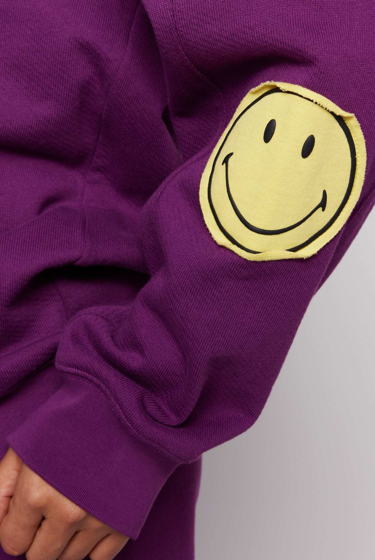 Samii Ryan Smiley® Purple Oversized Hoodie Hooded Sweatshirt by Samii Ryan as seen on celebrities