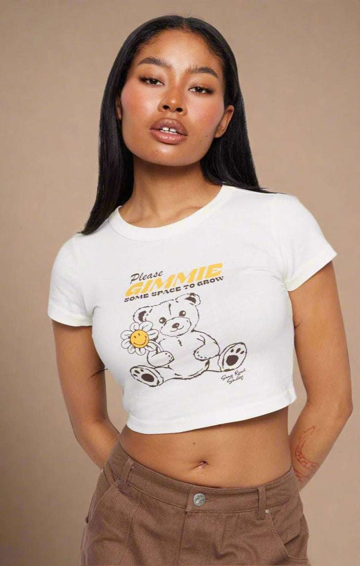 Samii Ryan x Smiley® Gimme Space Baby Tee T-Shirt by Samii Ryan as seen on celebrities