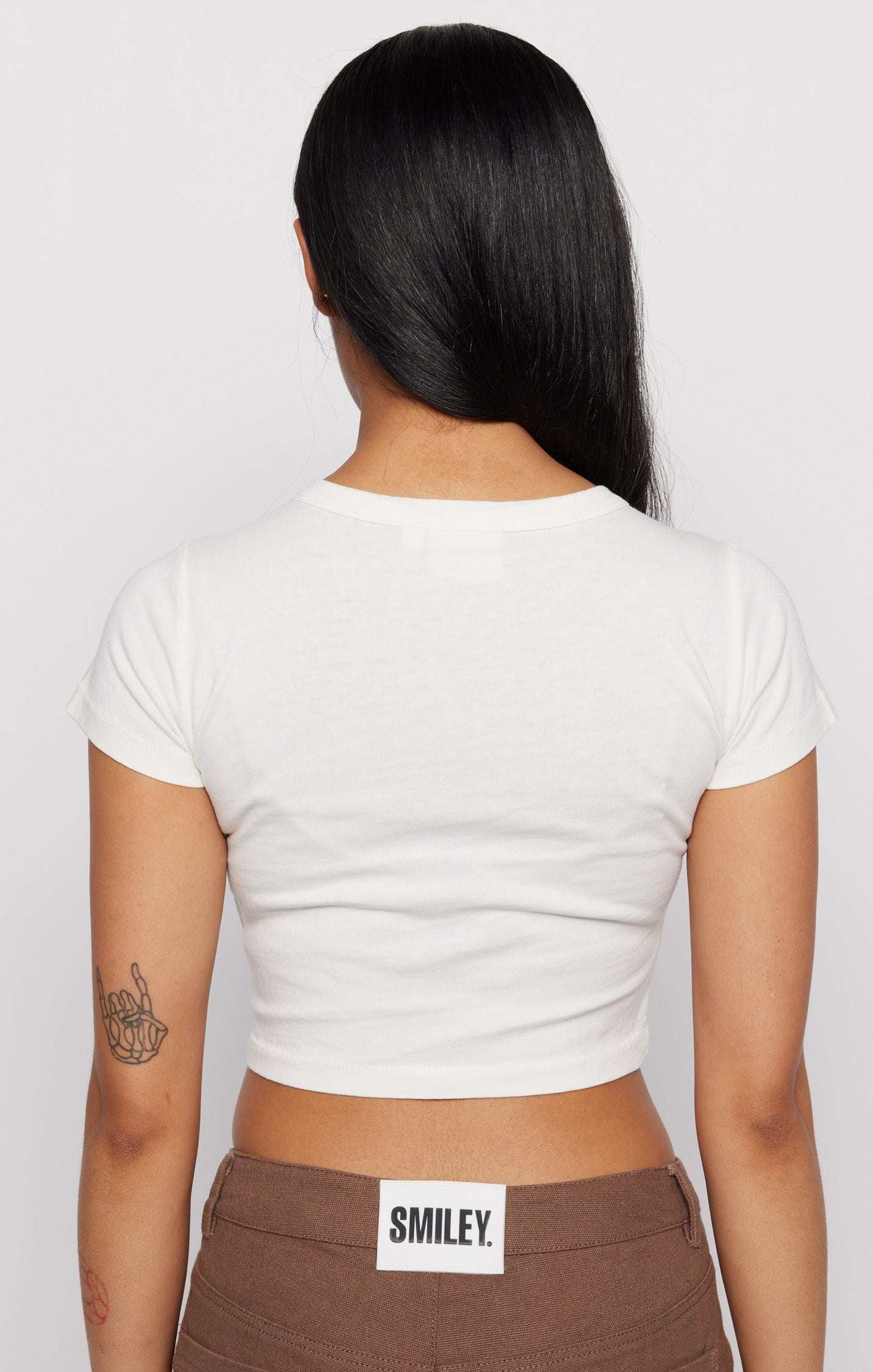 Samii Ryan x Smiley® Gimme Space Baby Tee T-Shirt by Samii Ryan as seen on celebrities