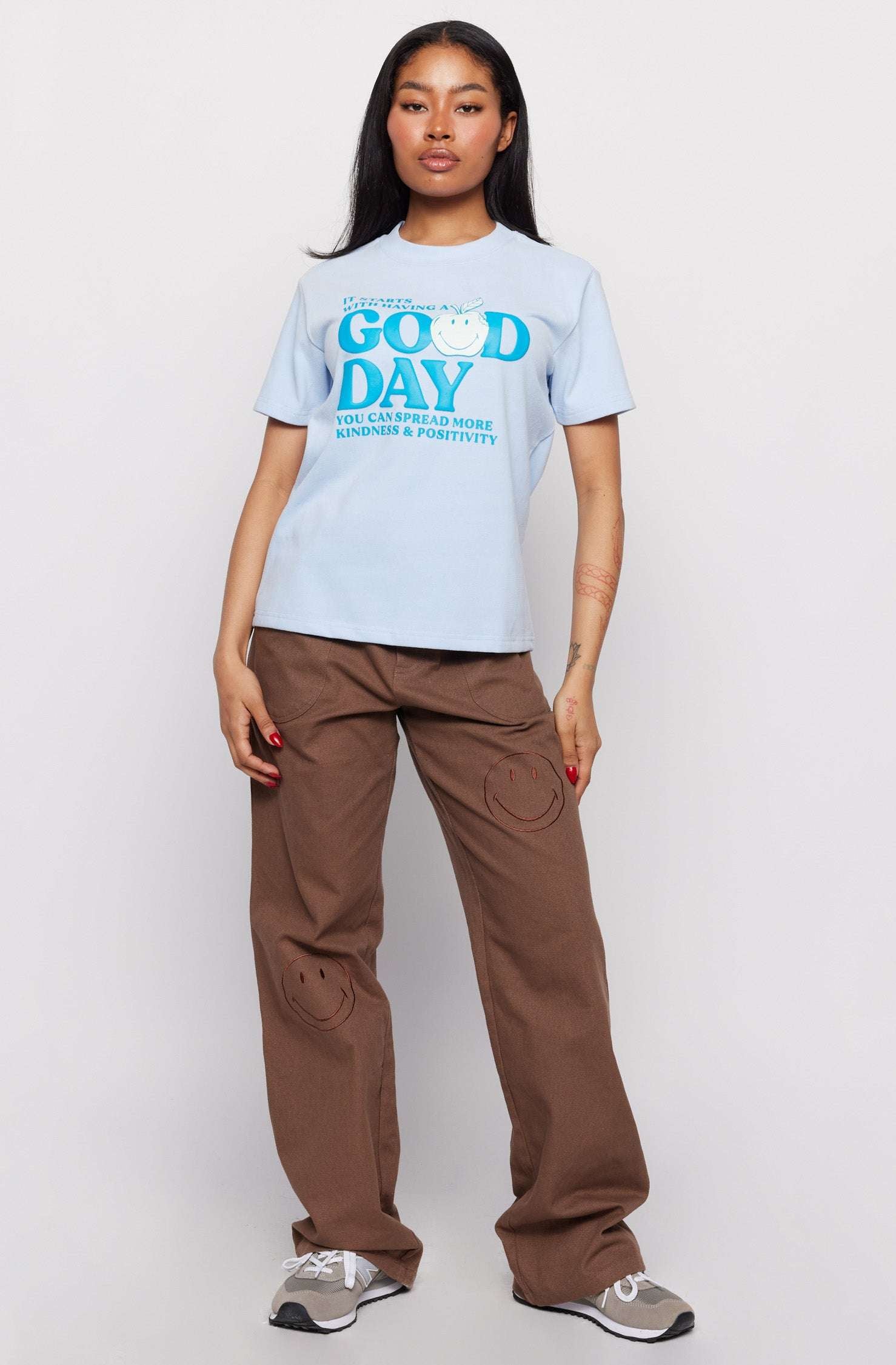 Samii Ryan x Smiley® Good Day Boxy Tee T-Shirt by Samii Ryan as seen on celebrities