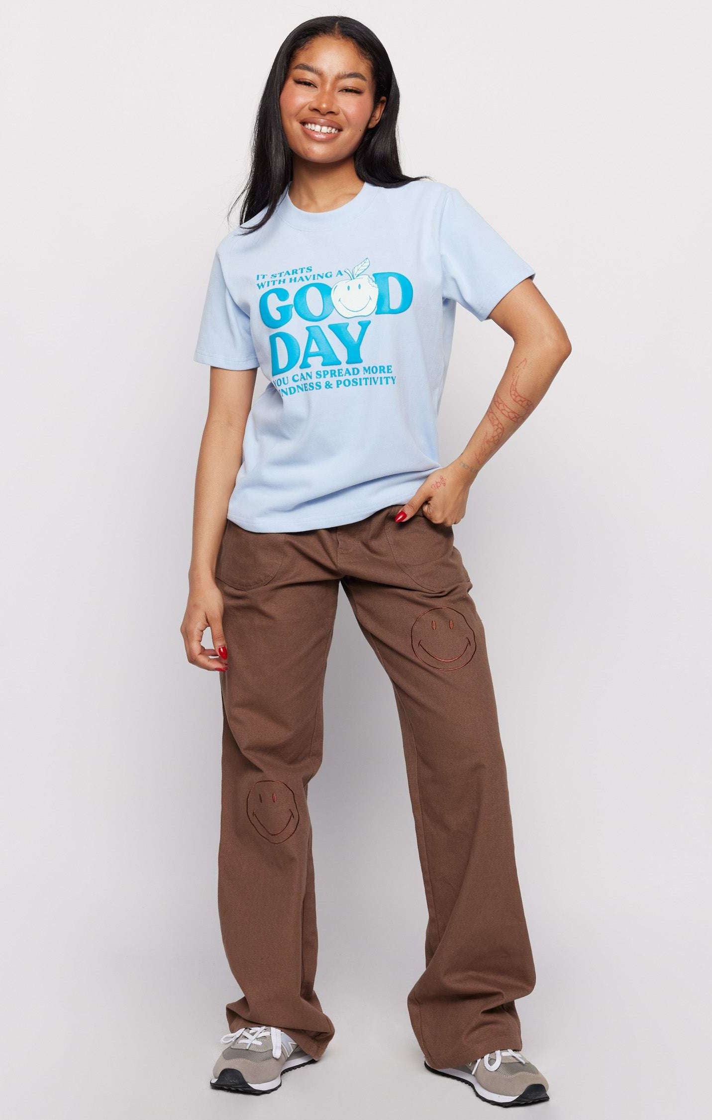 Samii Ryan x Smiley® Good Day Boxy Tee T-Shirt by Samii Ryan as seen on celebrities