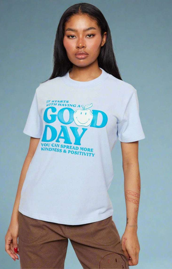 Samii Ryan x Smiley® Good Day Boxy Tee T-Shirt by Samii Ryan as seen on celebrities