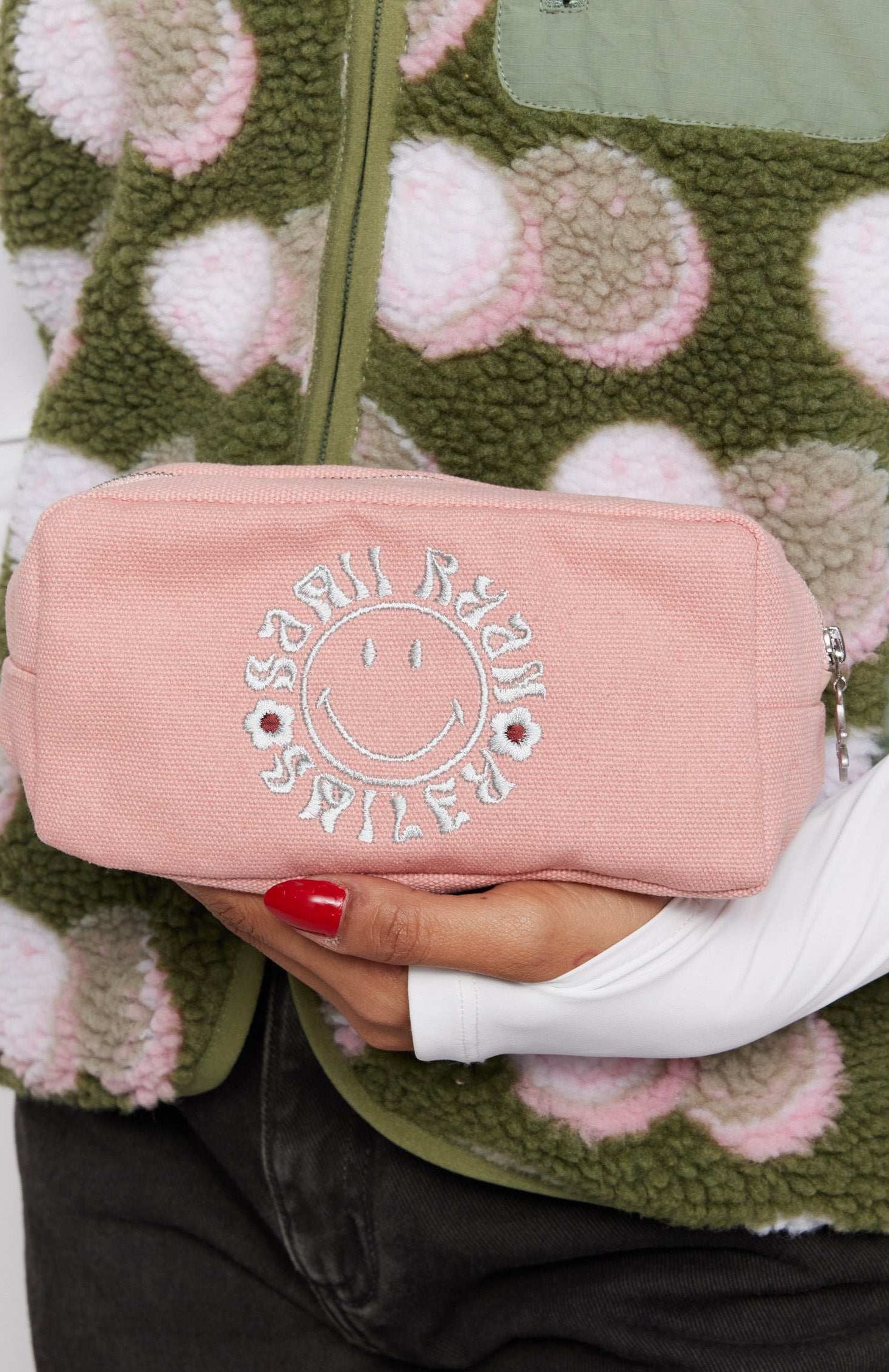 Samii Ryan x Smiley® Find Positivity Makeup Bag Cosmetic Case by Samii Ryan as seen on celebrities