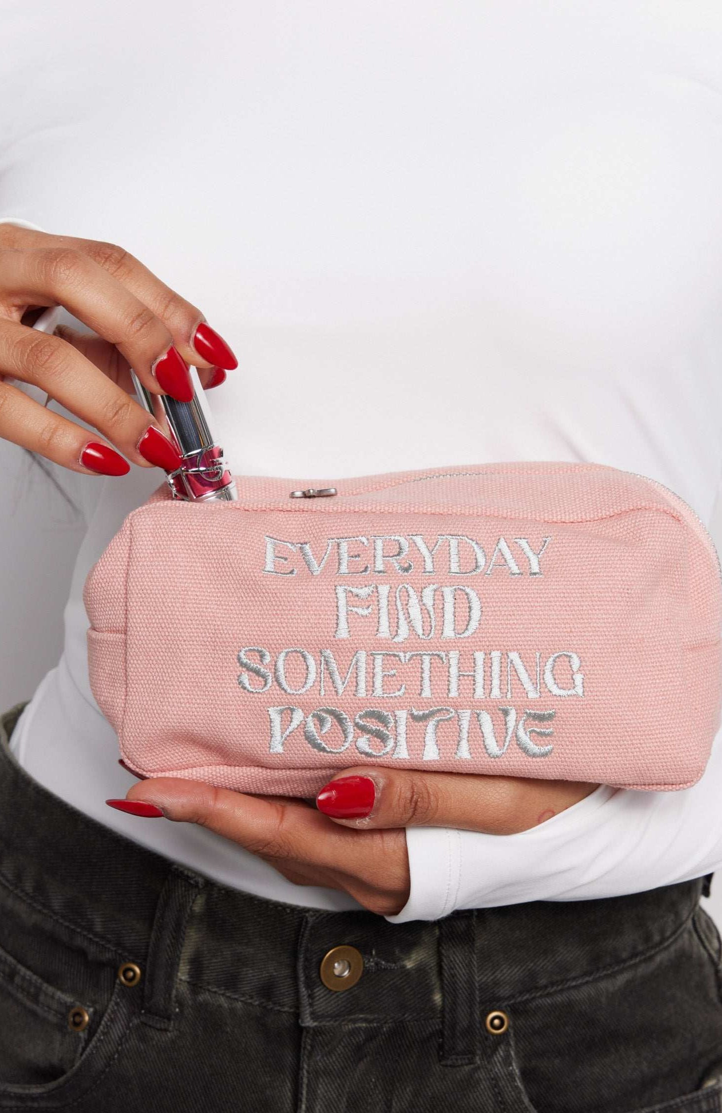 Samii Ryan x Smiley® Find Positivity Makeup Bag Cosmetic Case by Samii Ryan as seen on celebrities