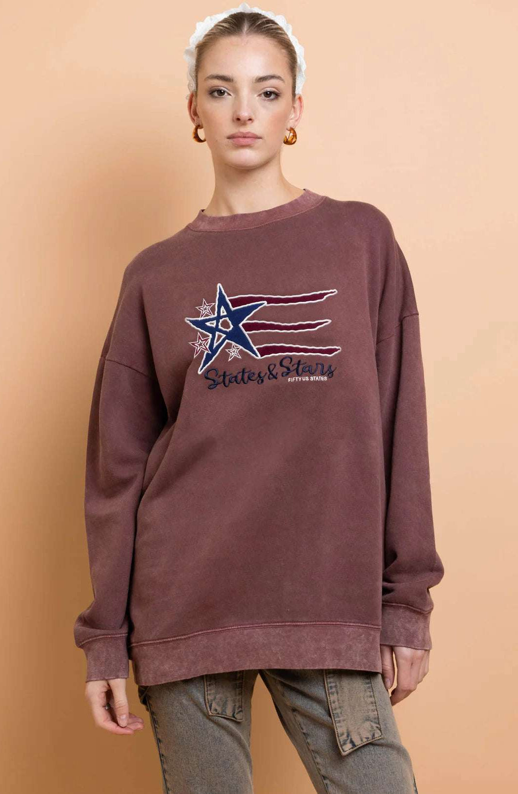 Daisy Street States and Stars Vintage Sweater Sweater by Daisy Street as seen on celebrities