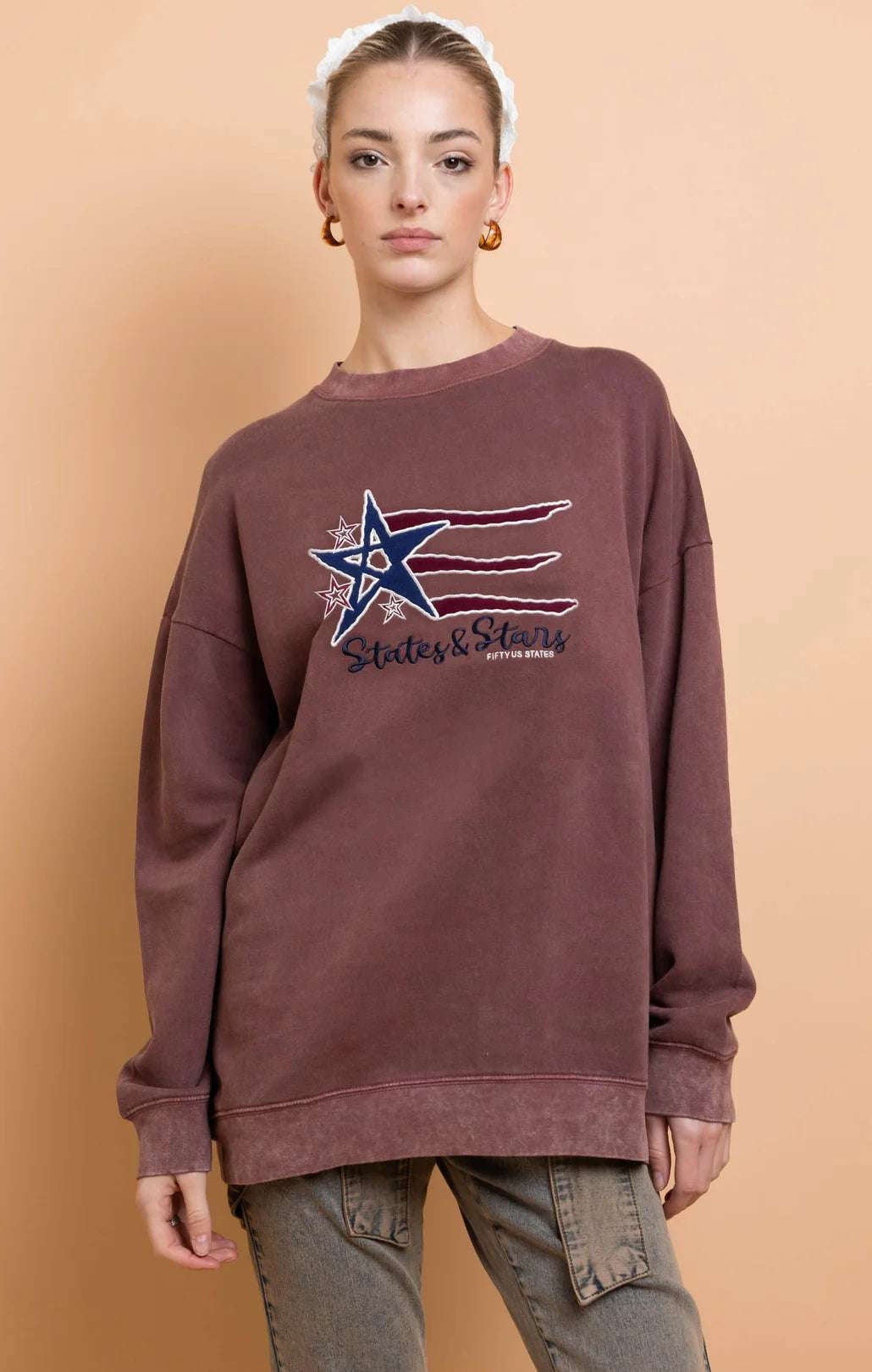 Daisy Street States and Stars Vintage Sweater Sweater by Daisy Street as seen on celebrities