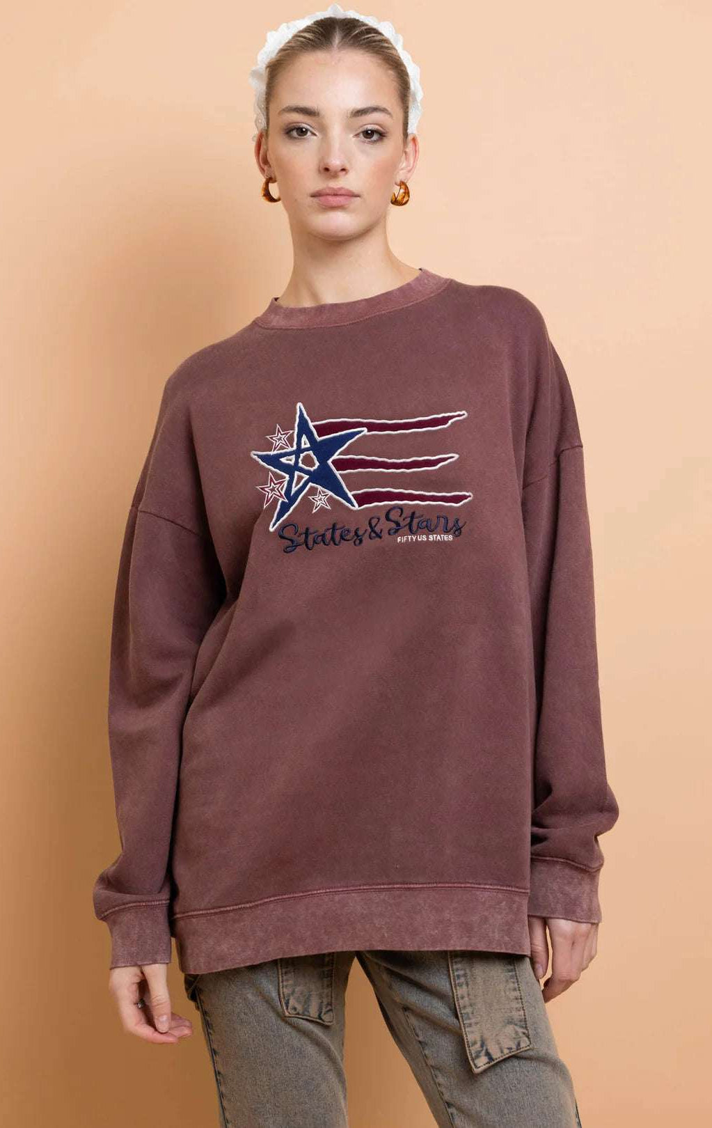 Daisy Street States and Stars Vintage Sweater Sweater by Daisy Street as seen on celebrities